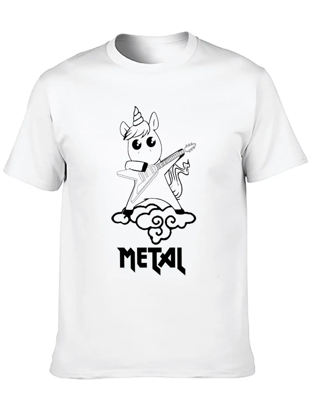 Metal Unicorn - Unicorn Loves Metal Basic Graphic T-Shirt – Daily Comfort In Soft Cotton