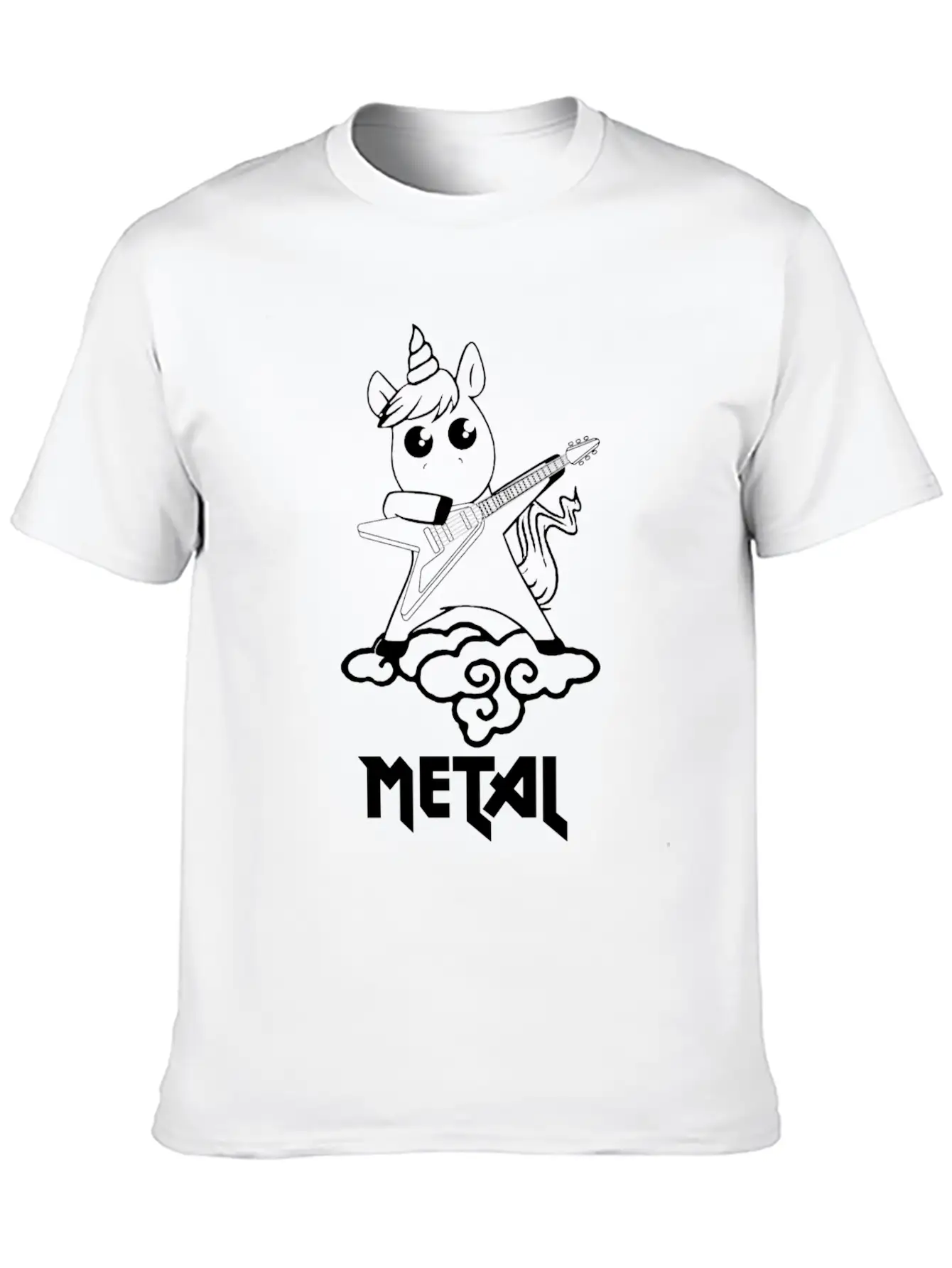 Metal Unicorn - Unicorn Loves Metal Basic Graphic T-Shirt – Daily Comfort In Soft Cotton