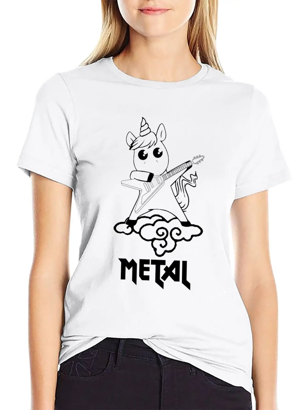 Metal Unicorn - Unicorn Loves Metal Basic Graphic T-Shirt – Daily Comfort In Soft Cotton