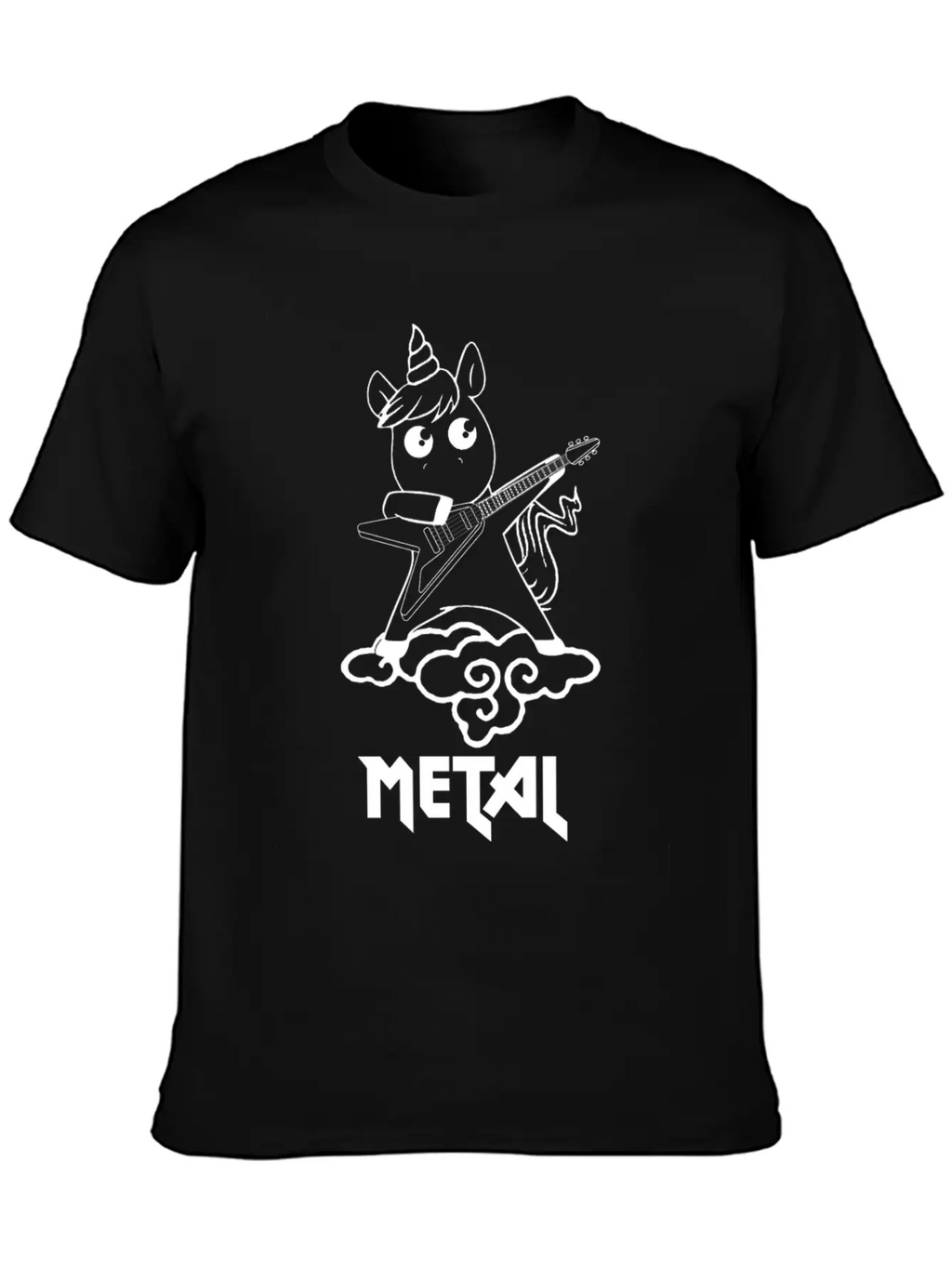 Metal Unicorn - Unicorn Loves Metal Basic Graphic T-Shirt – Daily Comfort In Soft Cotton