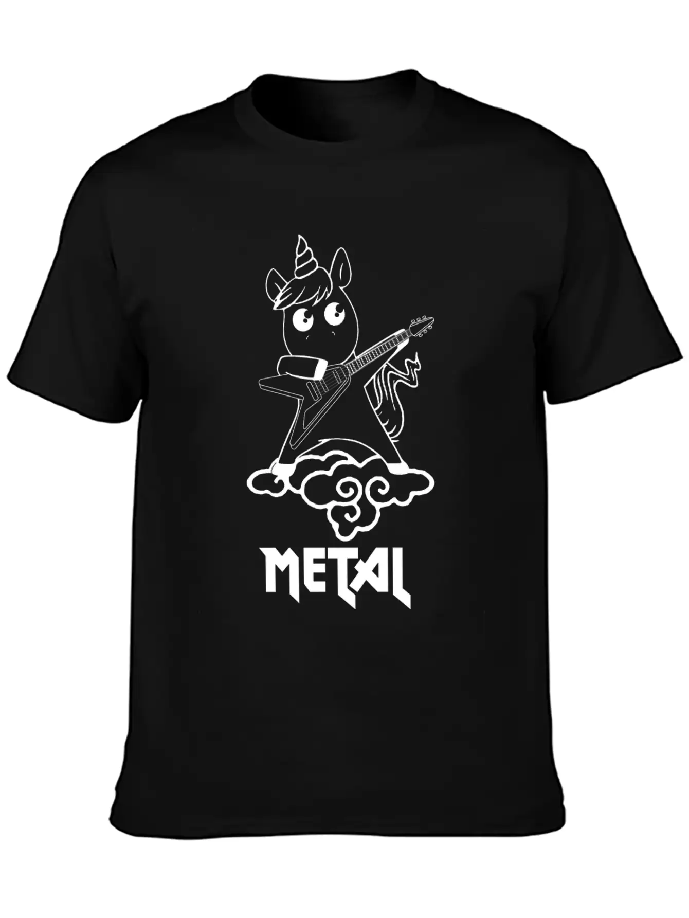 Metal Unicorn - Unicorn Loves Metal Basic Graphic T-Shirt – Daily Comfort In Soft Cotton