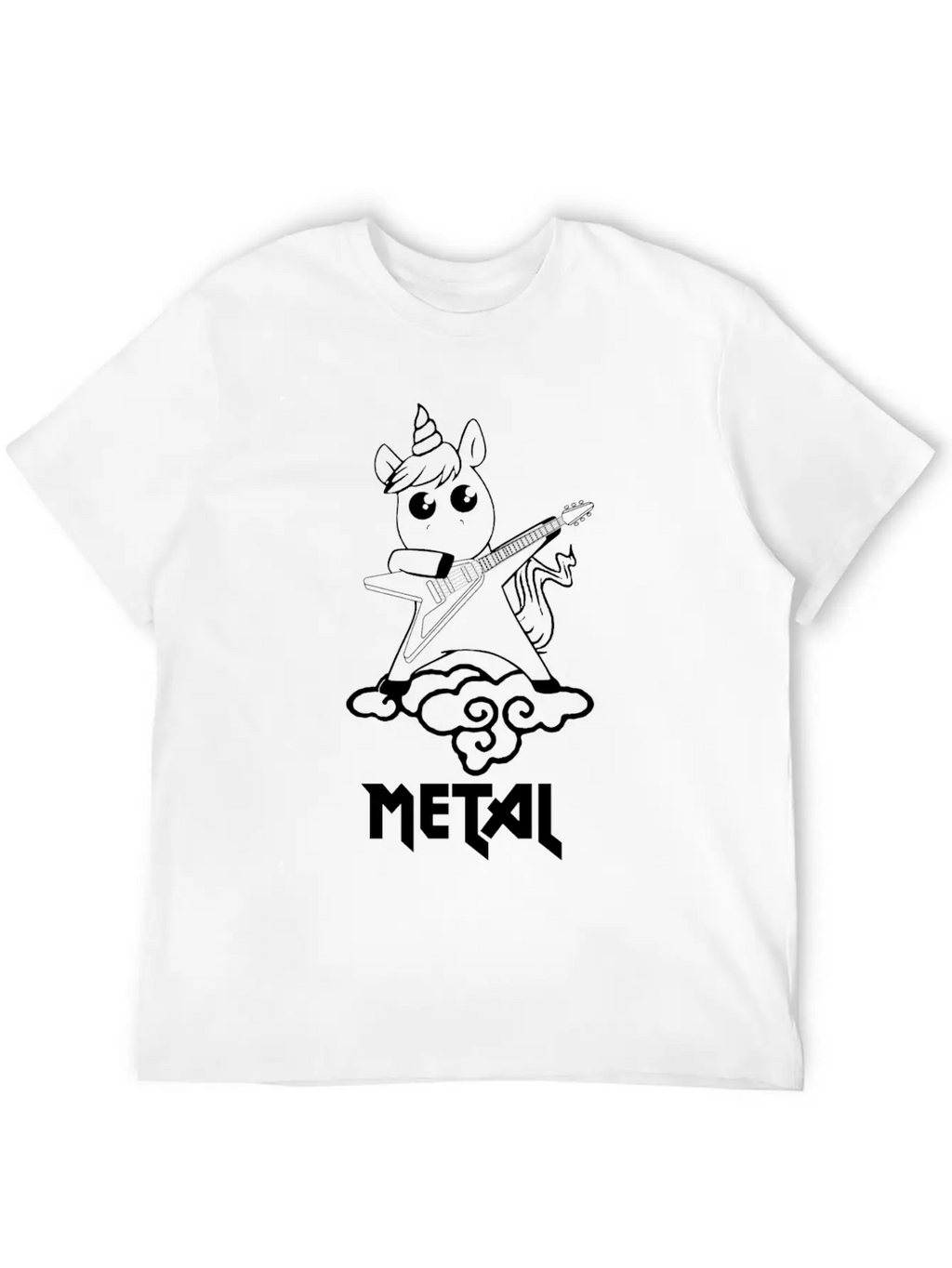 Metal Unicorn - Unicorn Loves Metal Basic Graphic T-Shirt – Daily Comfort In Soft Cotton