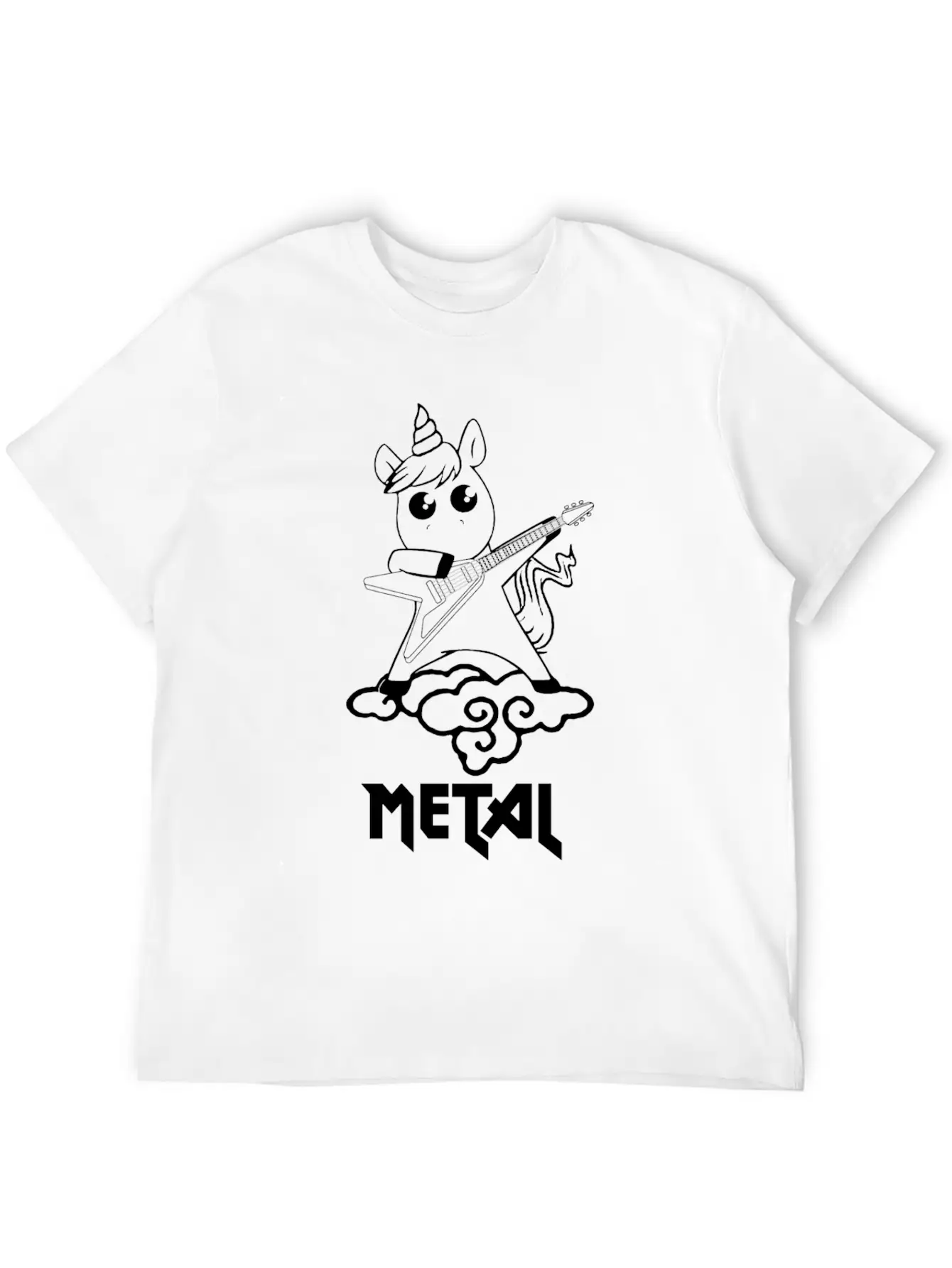 Metal Unicorn - Unicorn Loves Metal Basic Graphic T-Shirt – Daily Comfort In Soft Cotton