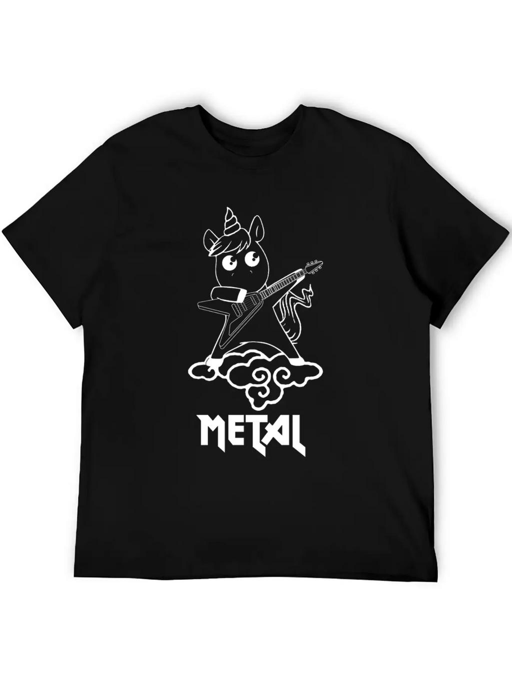Metal Unicorn - Unicorn Loves Metal Basic Graphic T-Shirt – Daily Comfort In Soft Cotton