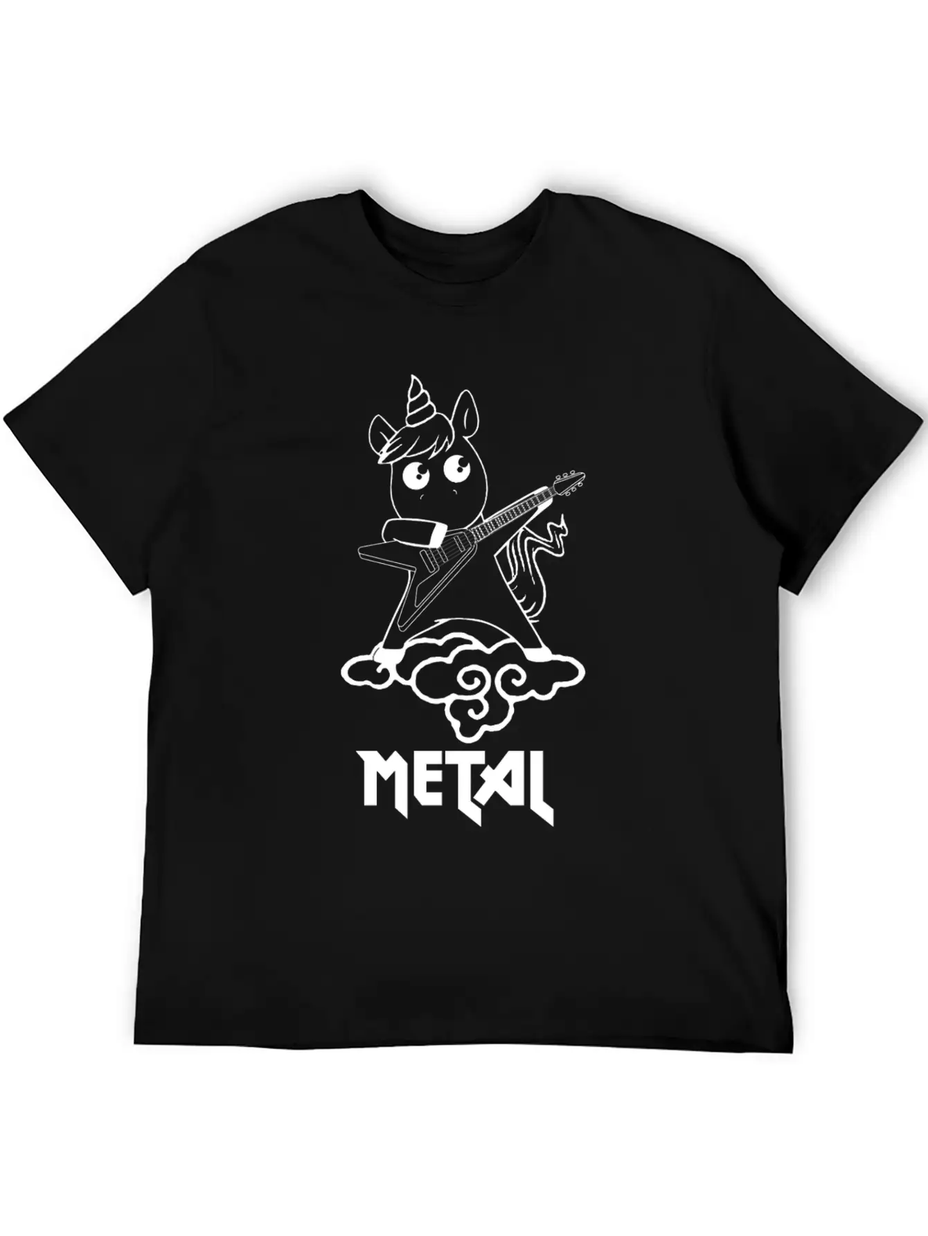 Metal Unicorn - Unicorn Loves Metal Basic Graphic T-Shirt – Daily Comfort In Soft Cotton