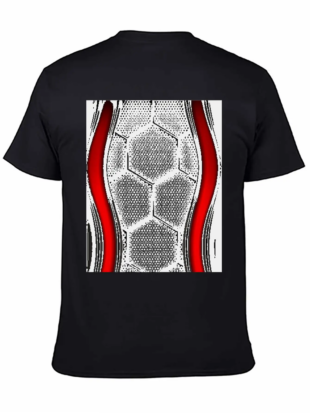 METALLIC LINING WITH EMBROIDERY IN RED Breathable Graphic T-Shirt – Perfect For Casual Days