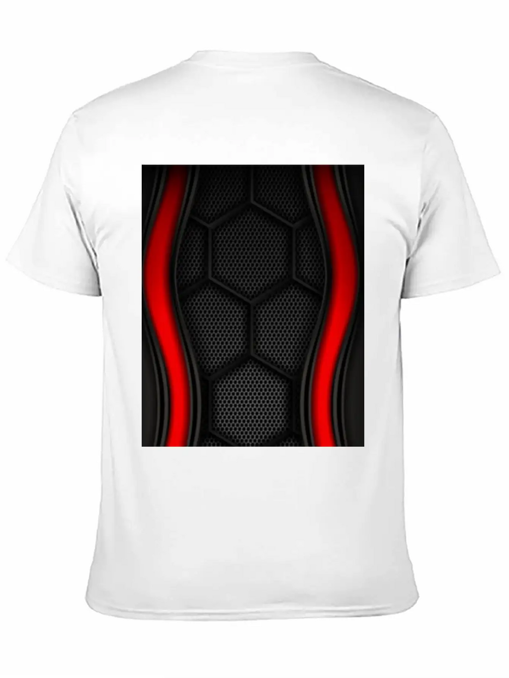 METALLIC LINING WITH EMBROIDERY IN RED Breathable Soft Cotton T-Shirt – Timeless Casual Look