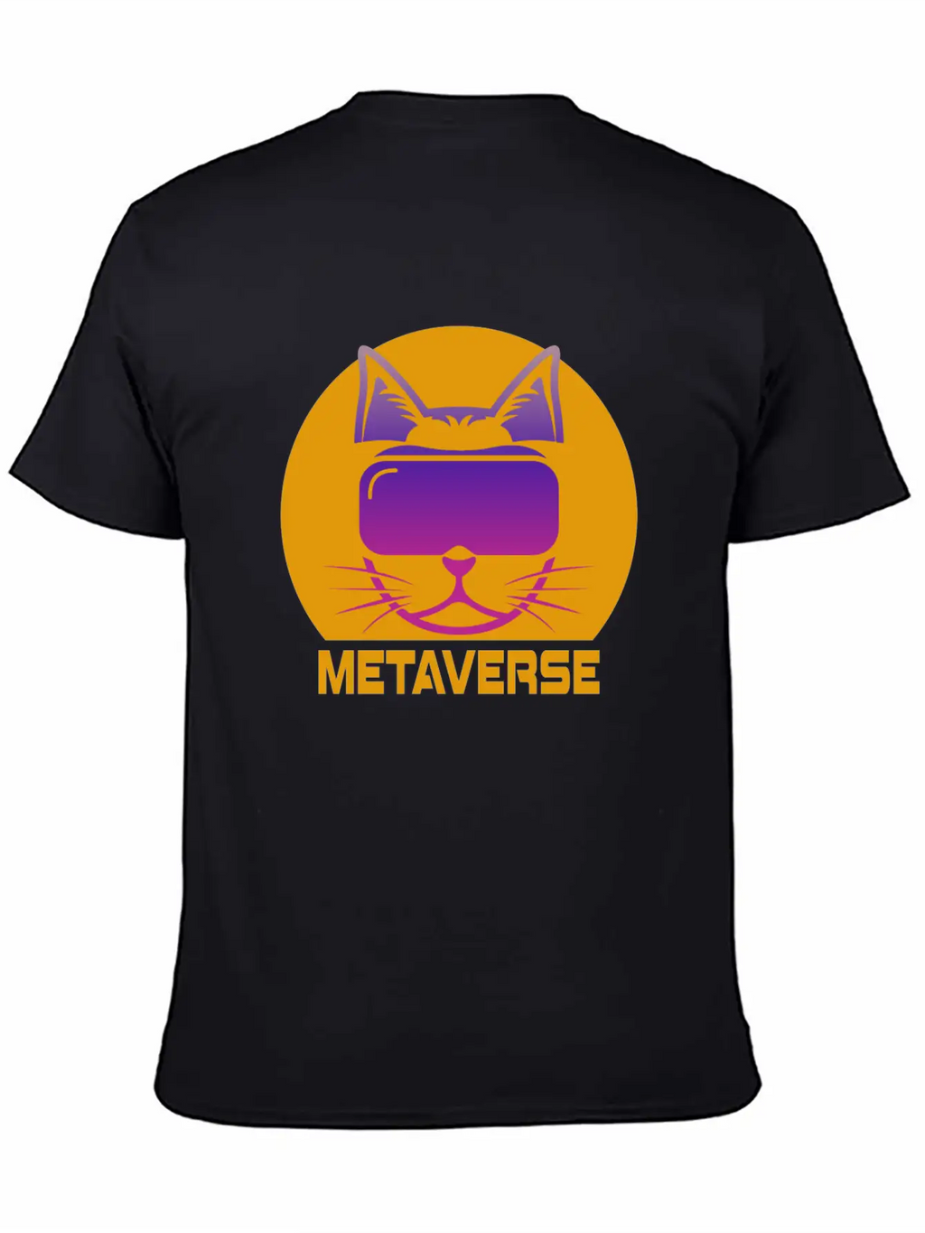 Metaverse Cat Breathable Soft Cotton T-Shirt – Timeless Casual Look