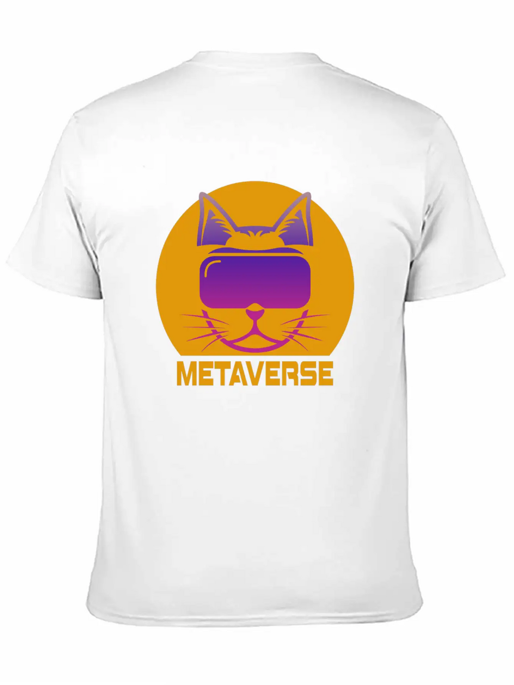Metaverse Cat Breathable Soft Cotton T-Shirt – Timeless Casual Look
