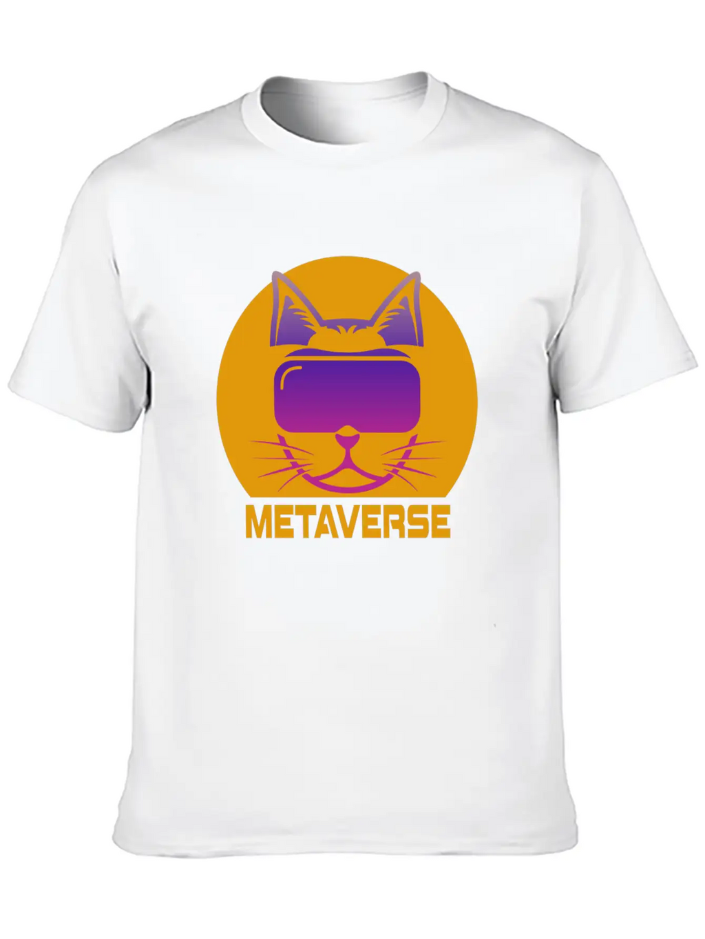 Metaverse Cat Breathable Soft Cotton T-Shirt – Timeless Casual Look