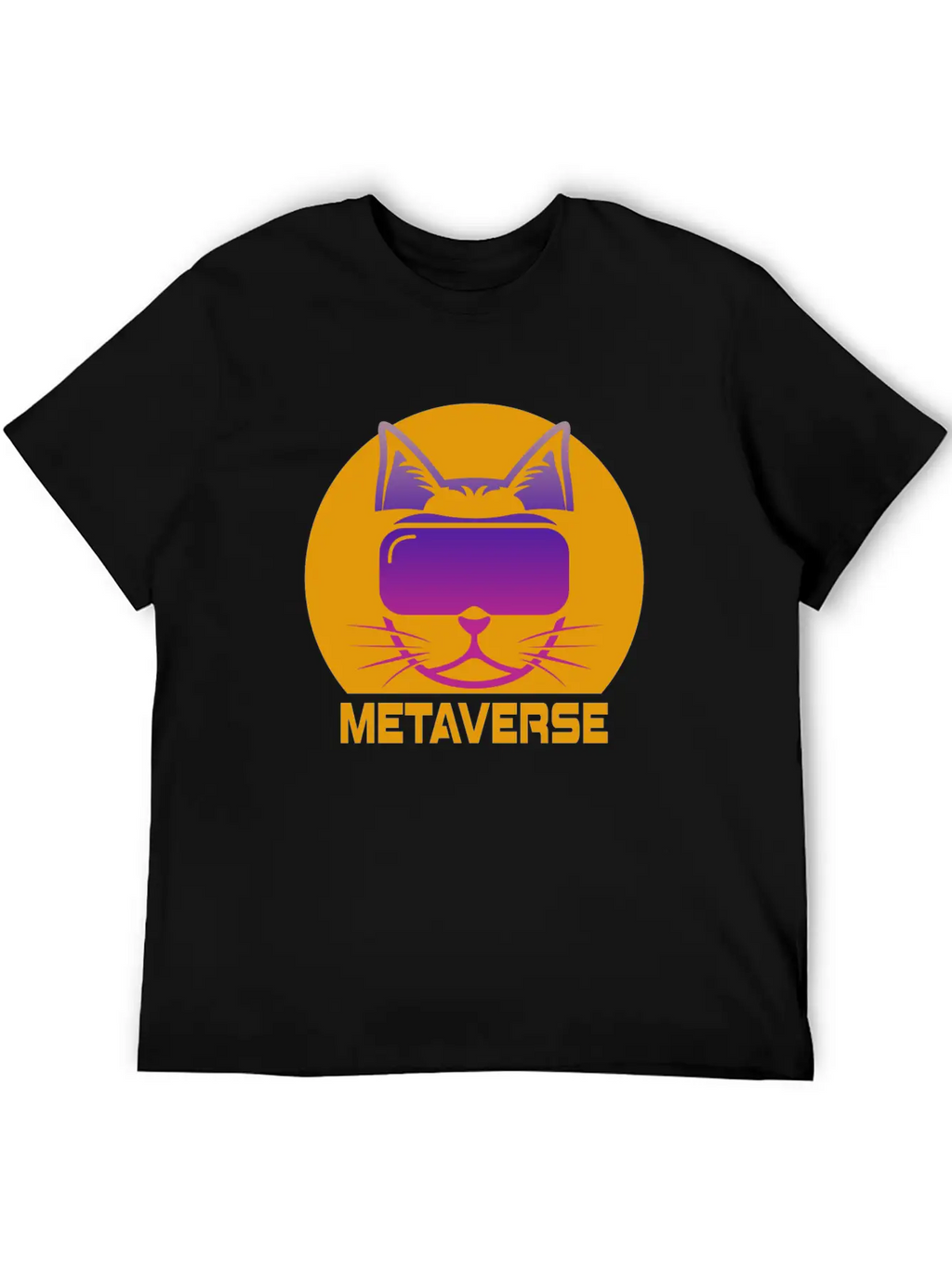 Metaverse Cat Breathable Soft Cotton T-Shirt – Timeless Casual Look