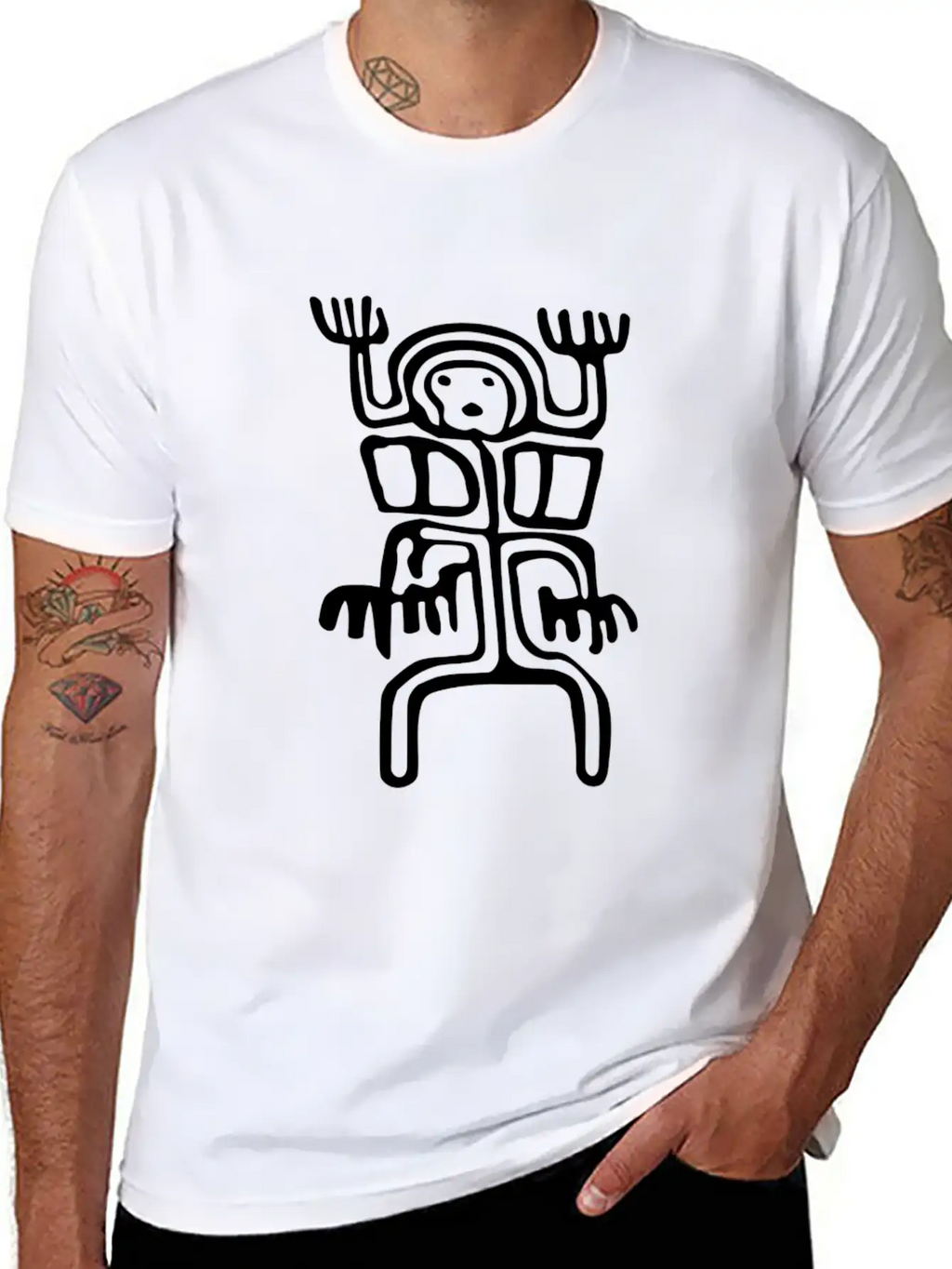 Mexican Person Ancient Tribal Art Tribe Floral Classic Cotton Tee – Unisex Comfort For Any Season