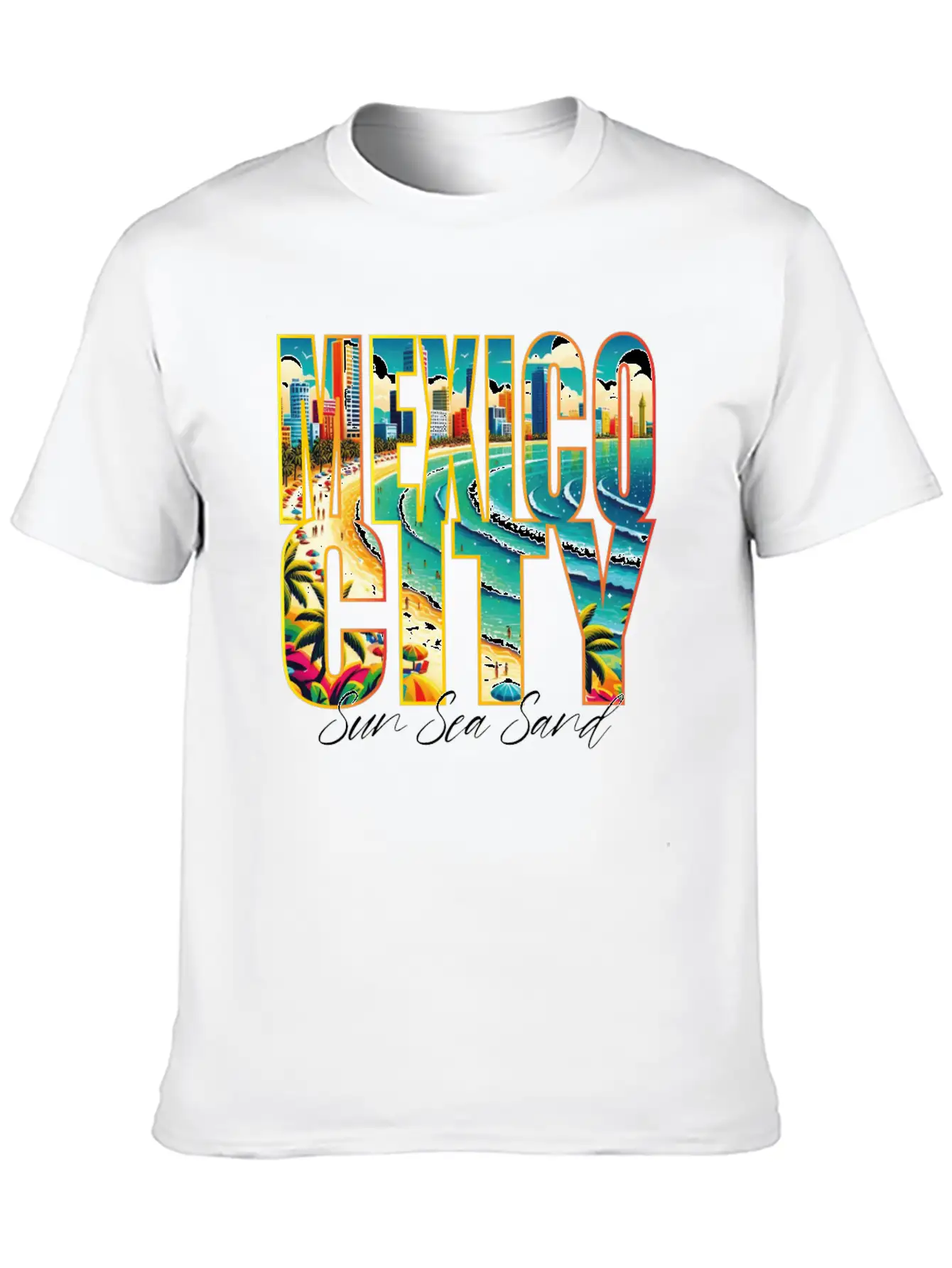 Mexico Beach Vacation For Urban Lovers Breathable Graphic T-Shirt – Perfect For Casual Days