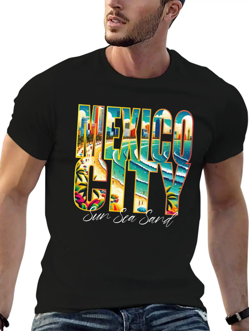 Mexico Beach Vacation For Urban Lovers Breathable Graphic T-Shirt – Perfect For Casual Days