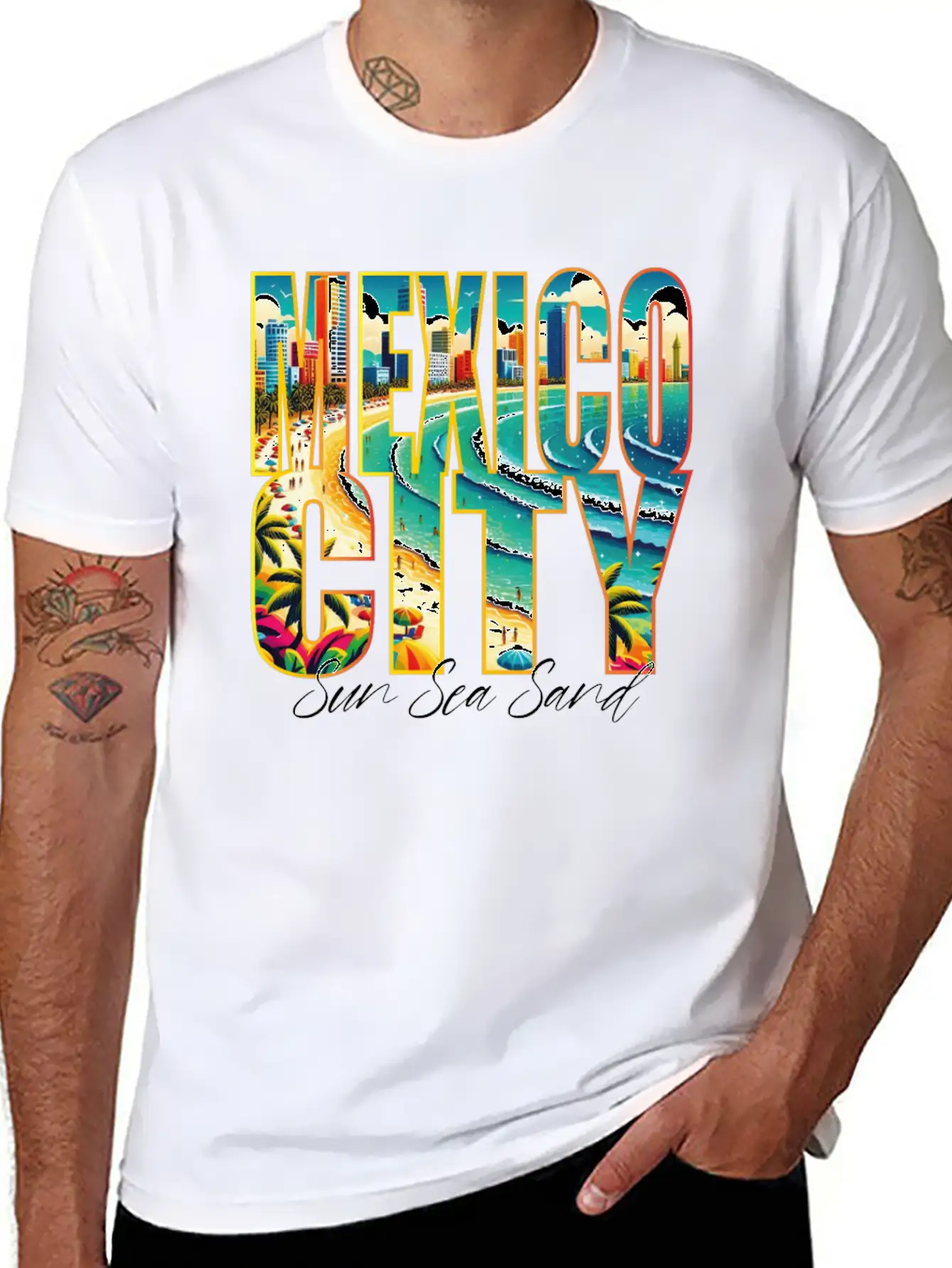 Mexico Beach Vacation For Urban Lovers Breathable Graphic T-Shirt – Perfect For Casual Days