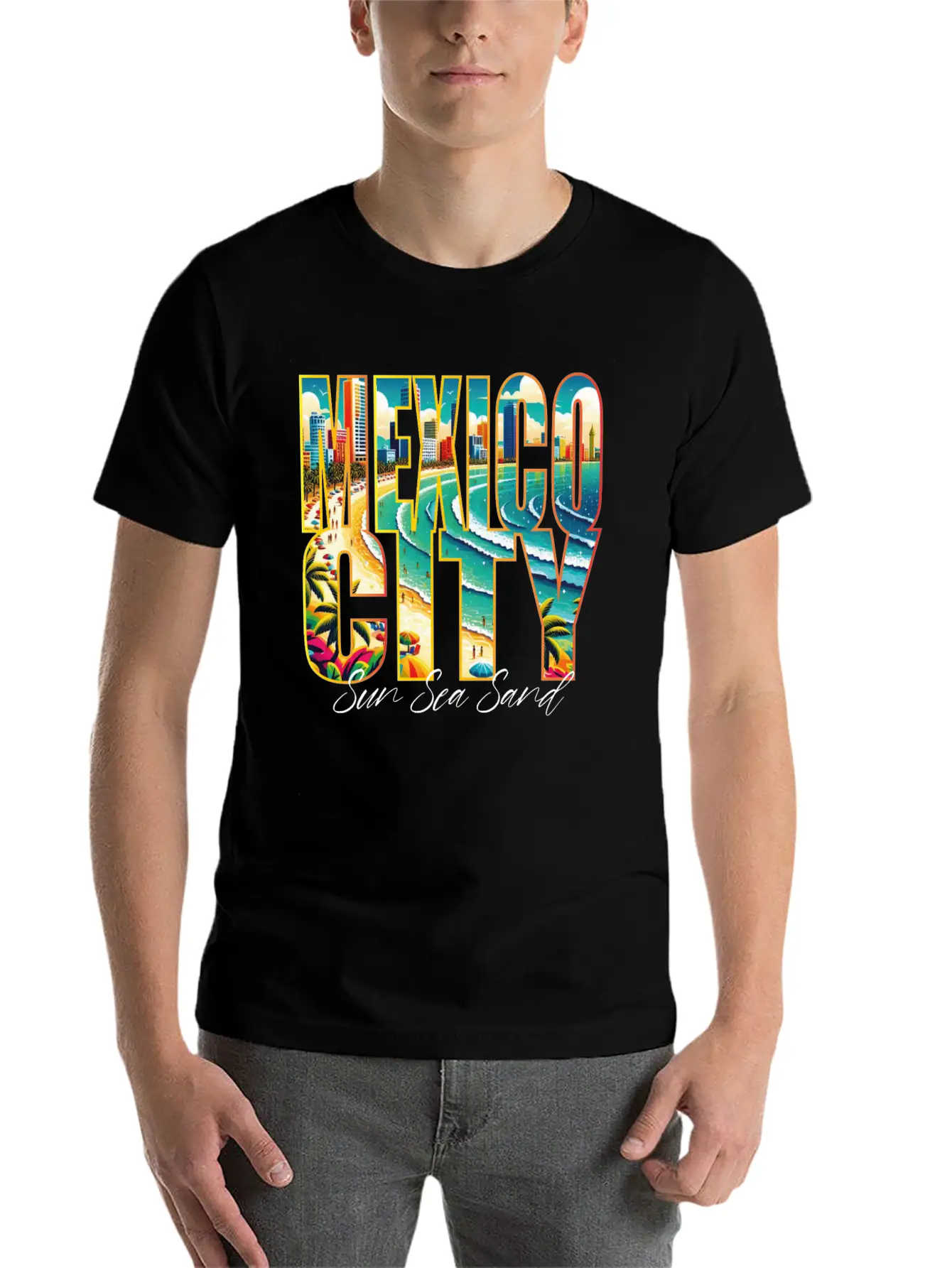Mexico Beach Vacation For Urban Lovers Breathable Graphic T-Shirt – Perfect For Casual Days