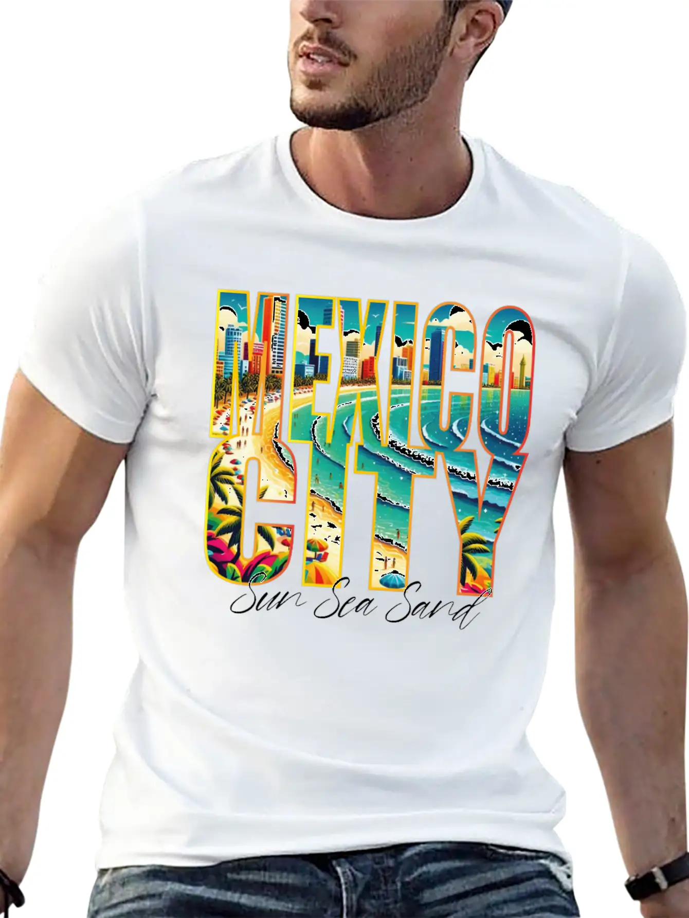Mexico Beach Vacation For Urban Lovers Breathable Graphic T-Shirt – Perfect For Casual Days