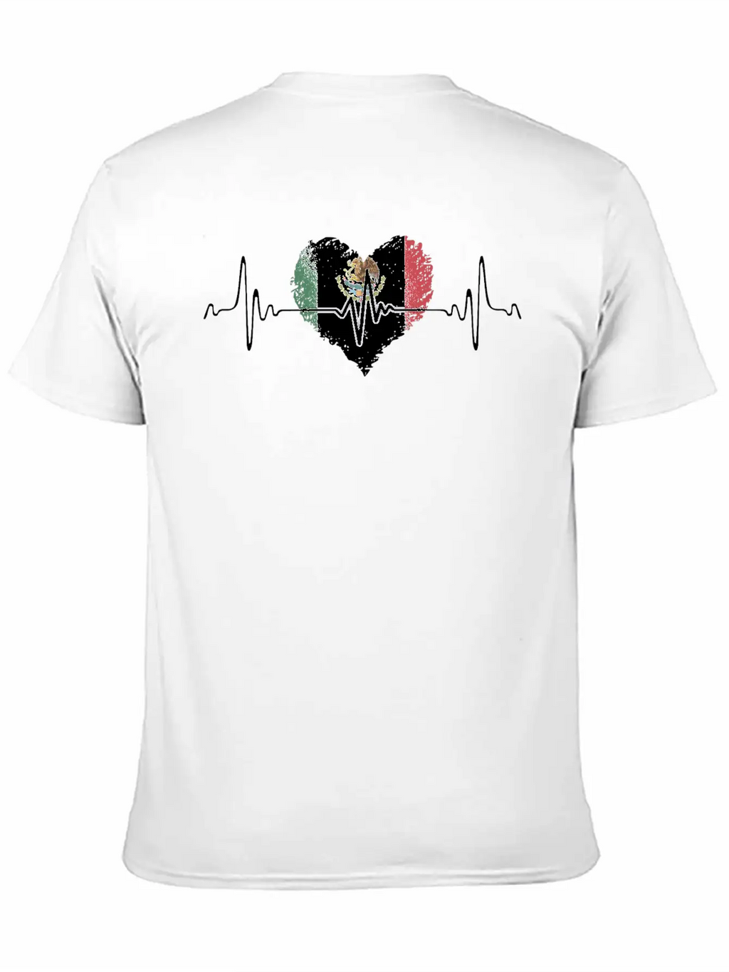 Mexico Heartbeat With The Mexican Flag Relaxed Everyday Tee – Lightweight And Durable Cotton