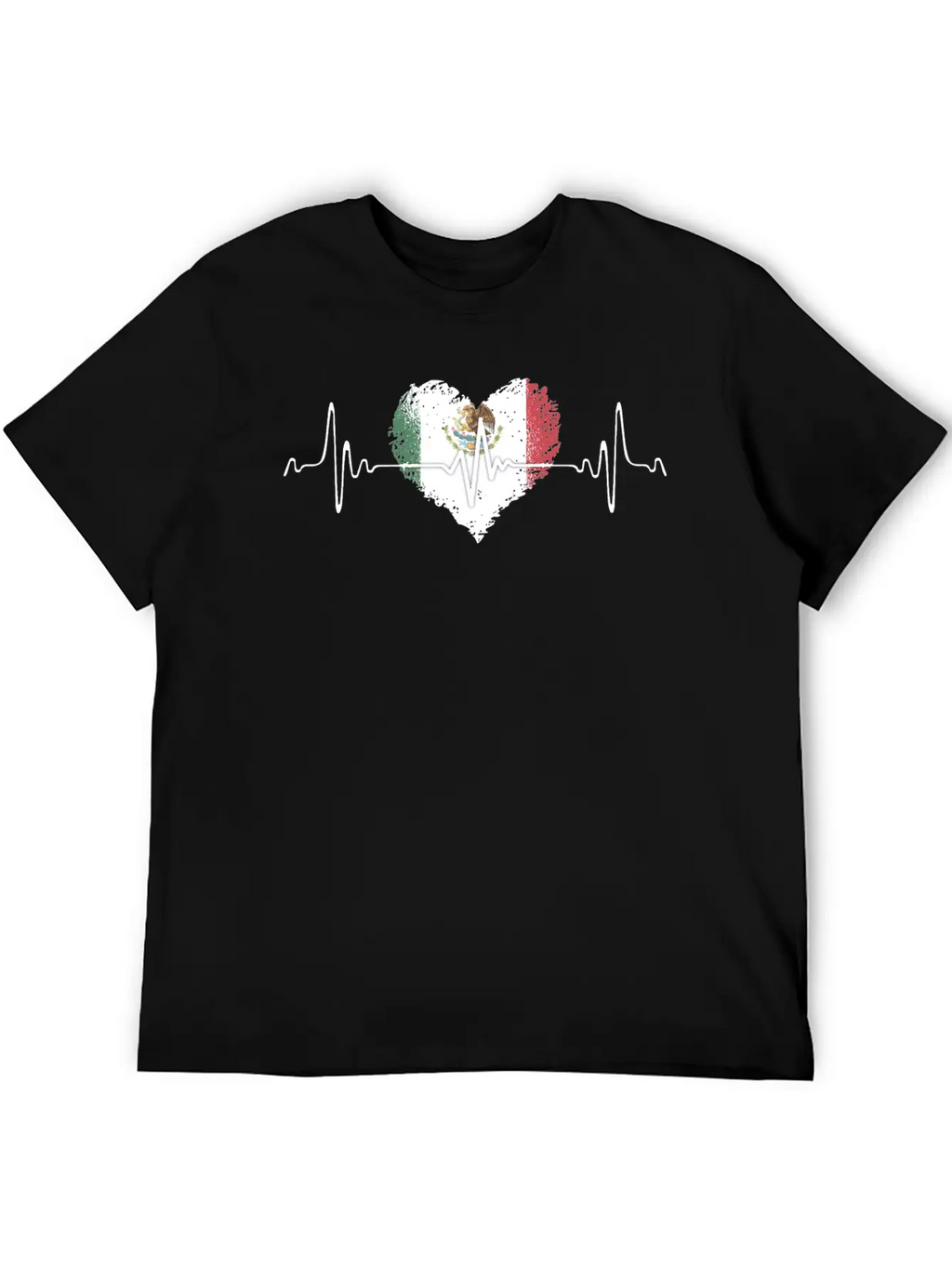Mexico Heartbeat With The Mexican Flag Relaxed Everyday Tee – Lightweight And Durable Cotton