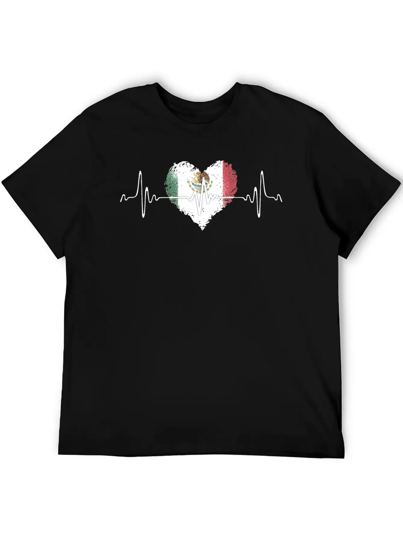 Mexico Heartbeat With The Mexican Flag Relaxed Everyday Tee – Lightweight And Durable Cotton