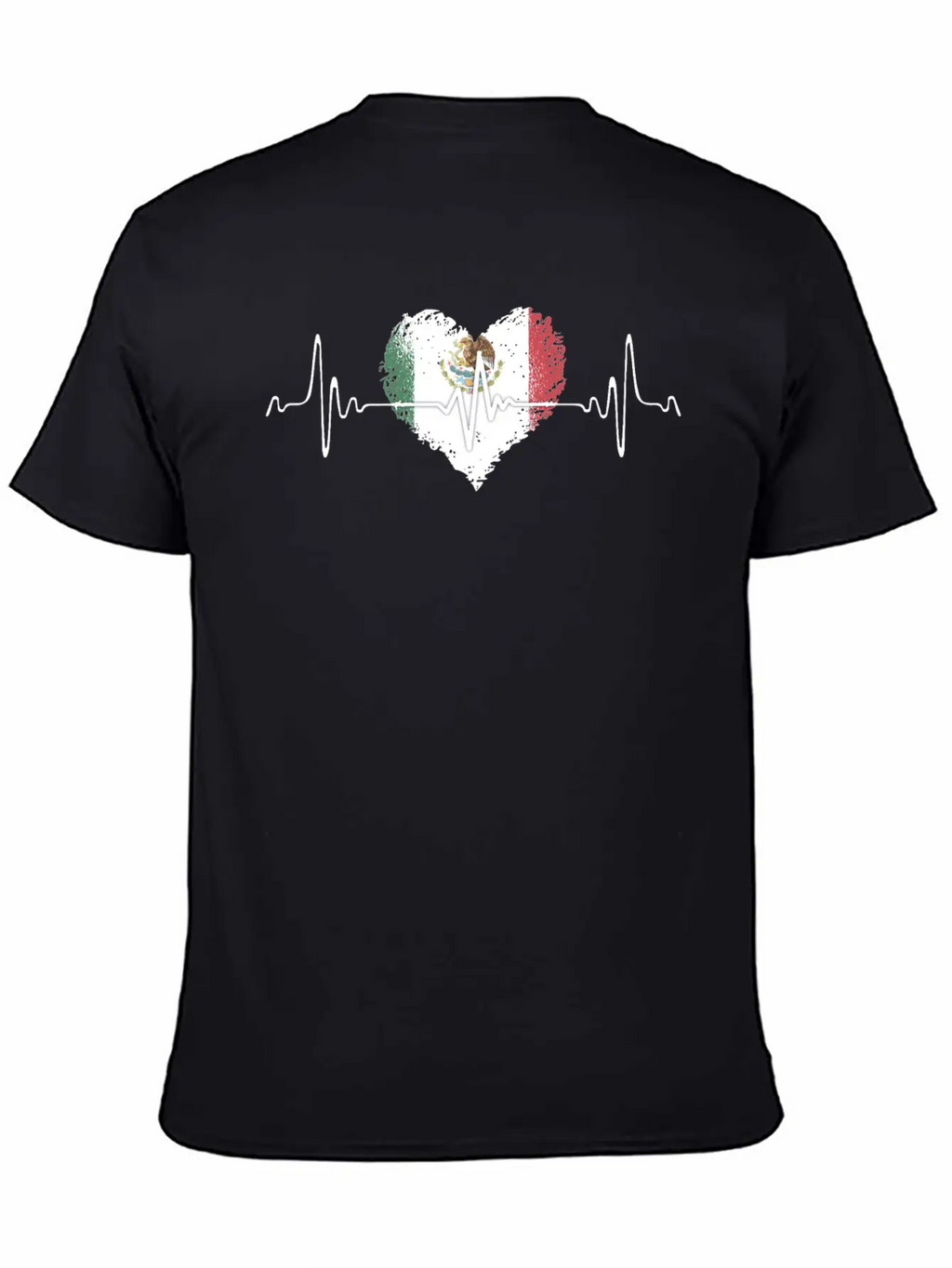 Mexico Heartbeat With The Mexican Flag Relaxed Everyday Tee – Lightweight And Durable Cotton