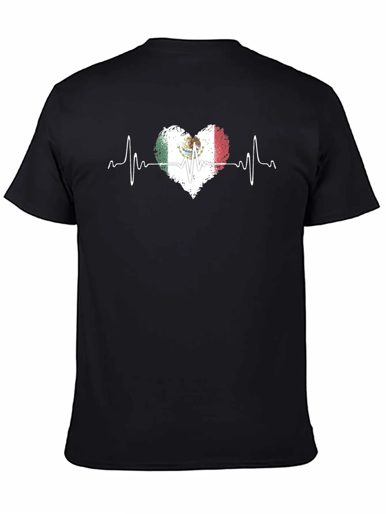 Mexico Heartbeat With The Mexican Flag Relaxed Everyday Tee – Lightweight And Durable Cotton