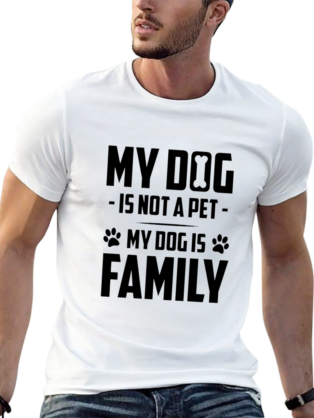 My Dog is Family T-Shirt - Black