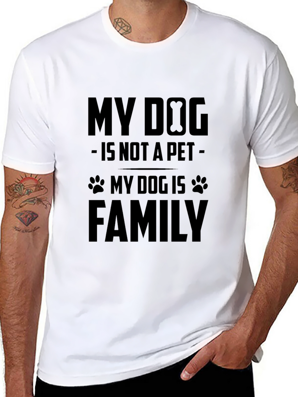 My Dog is Family T-Shirt - Black