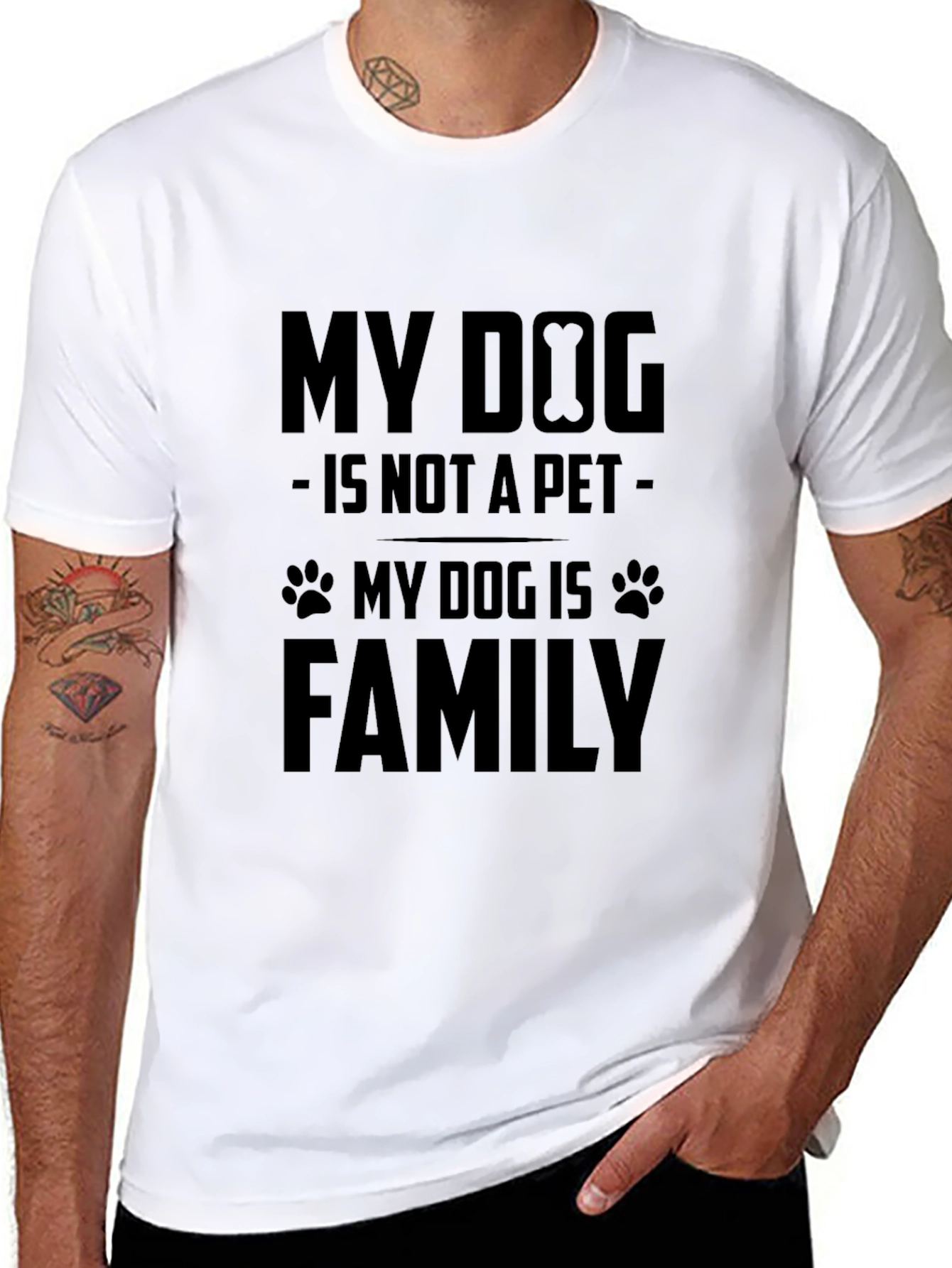 My Dog is Family T-Shirt - Black