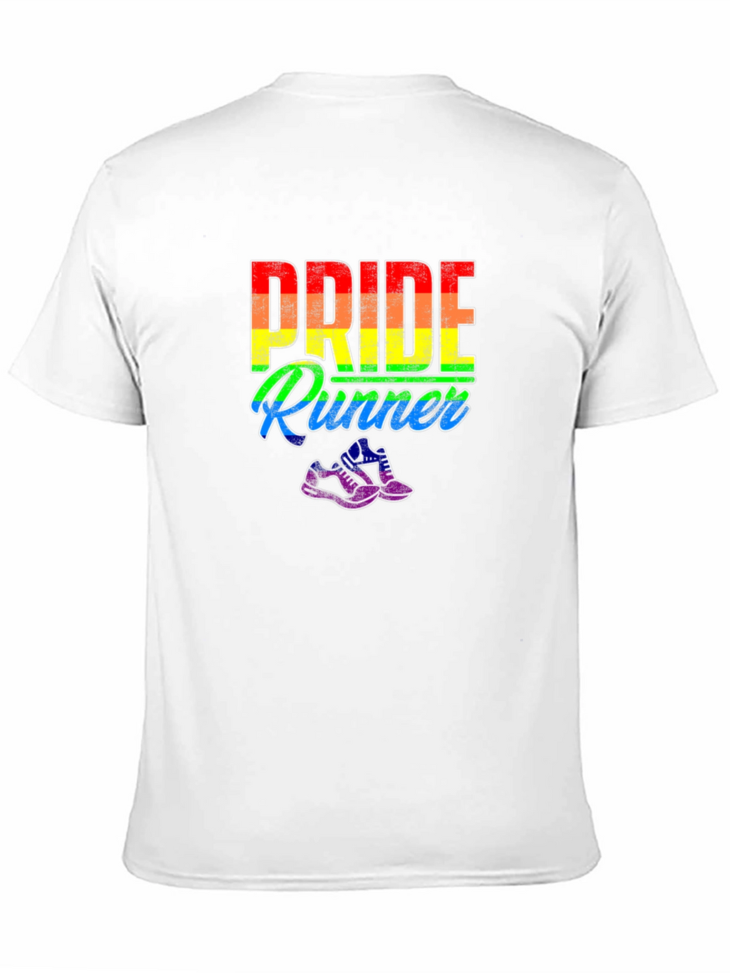 Pride Runner T-Shirt LGBTQ Rainbow Graphic Tee