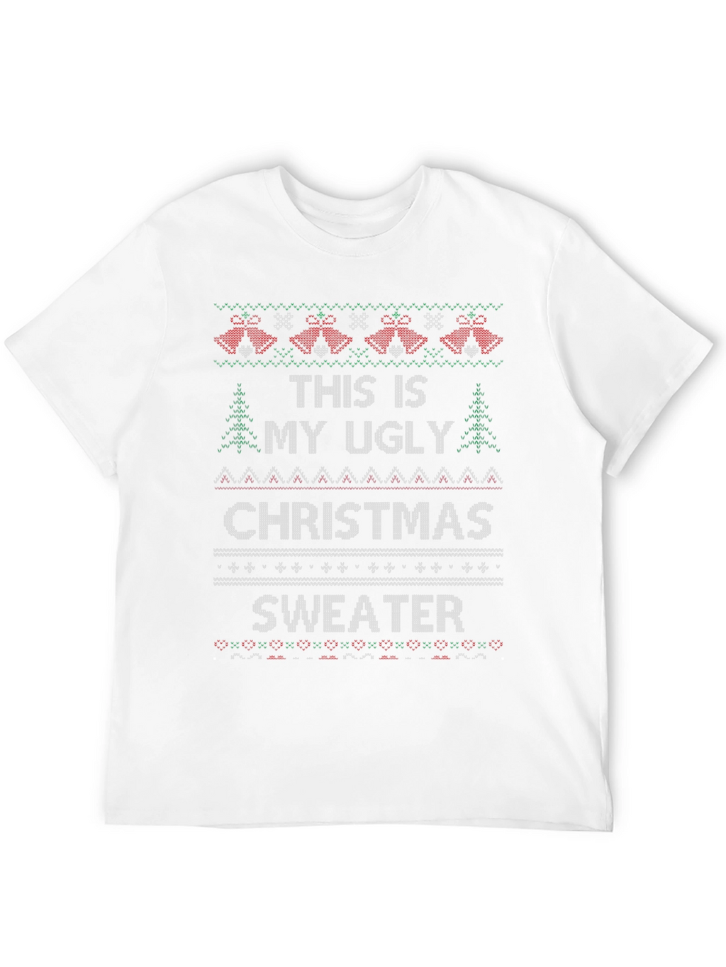 Ugly Christmas Sweater Graphic Tee - Holiday Fun