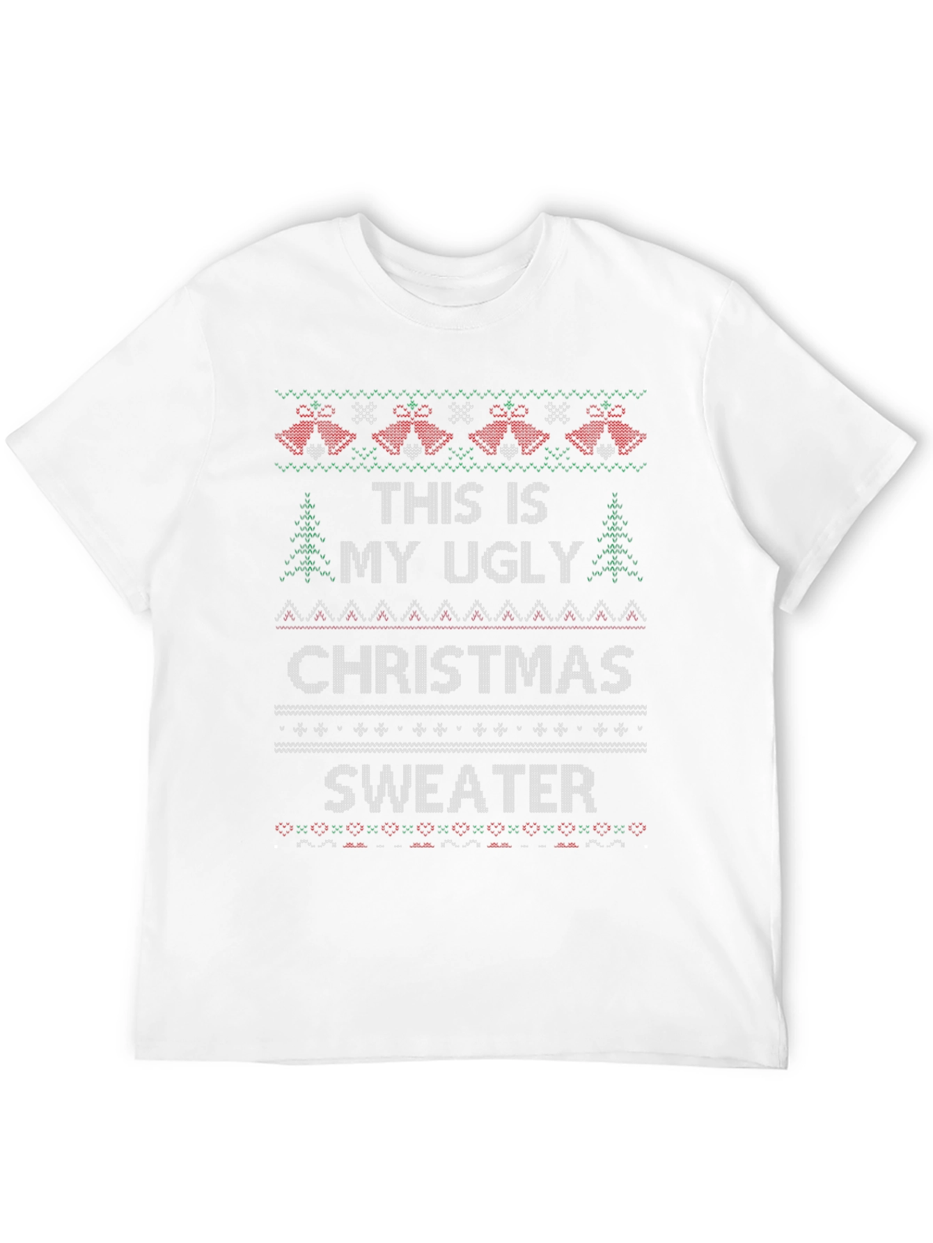 Ugly Christmas Sweater Graphic Tee - Holiday Fun