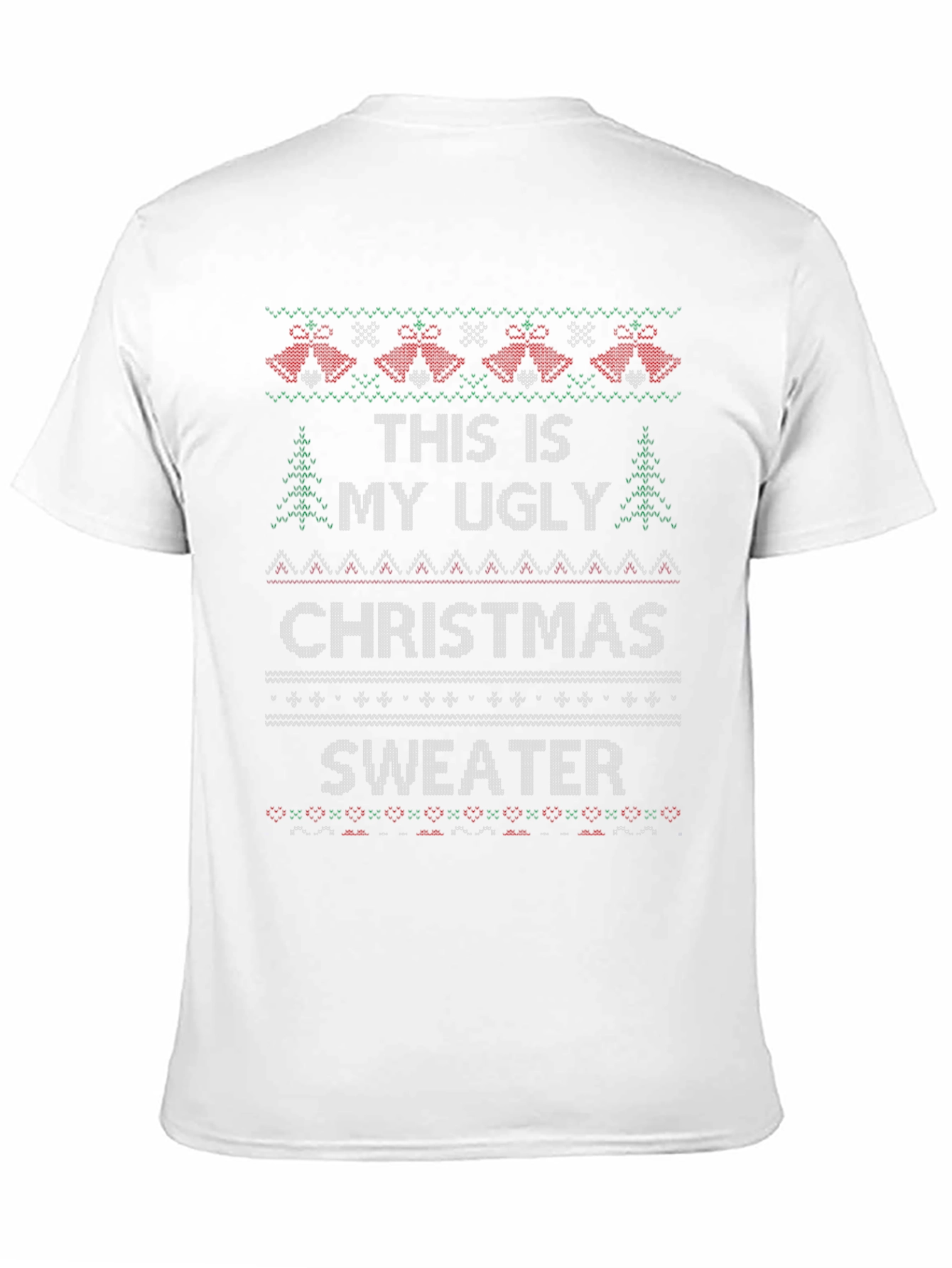 Ugly Christmas Sweater Graphic Tee - Holiday Fun