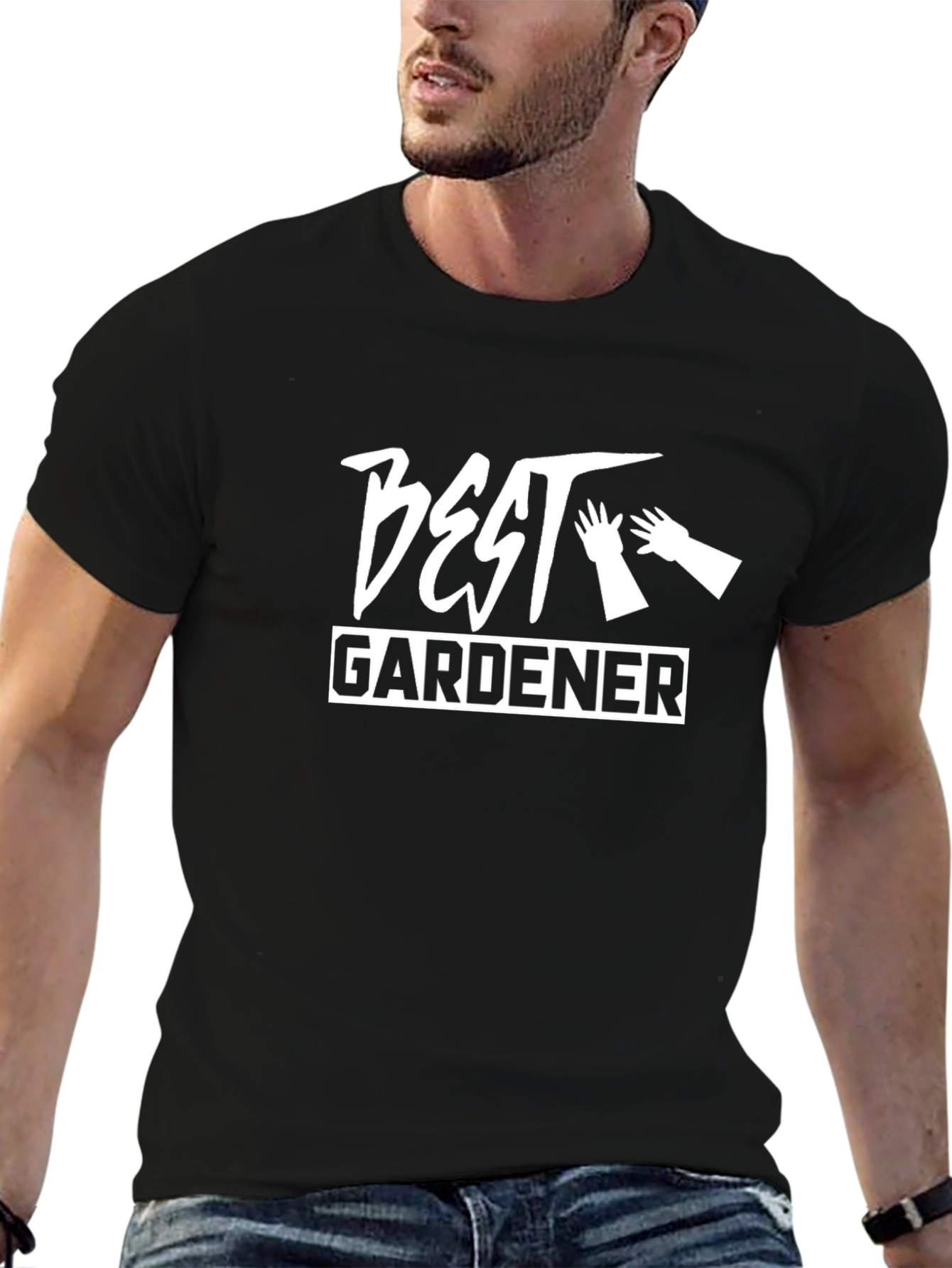 Best Gardener Black T-Shirt - Gardening Gift