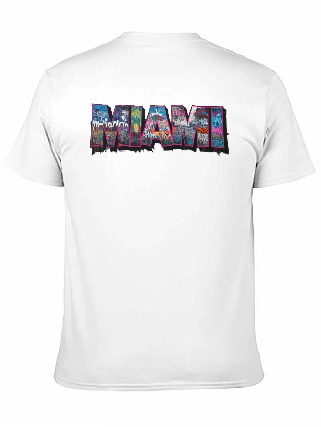 MIAMI GRAFFITI Basic Graphic T-Shirt – Daily Comfort In Soft Cotton