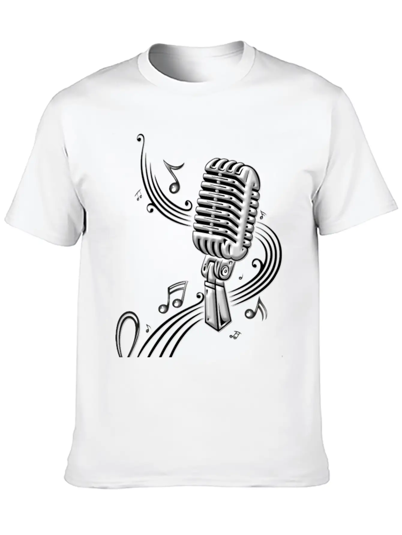 Microphone Retro Vintage Style Relaxed Everyday Tee – Lightweight And Durable Cotton