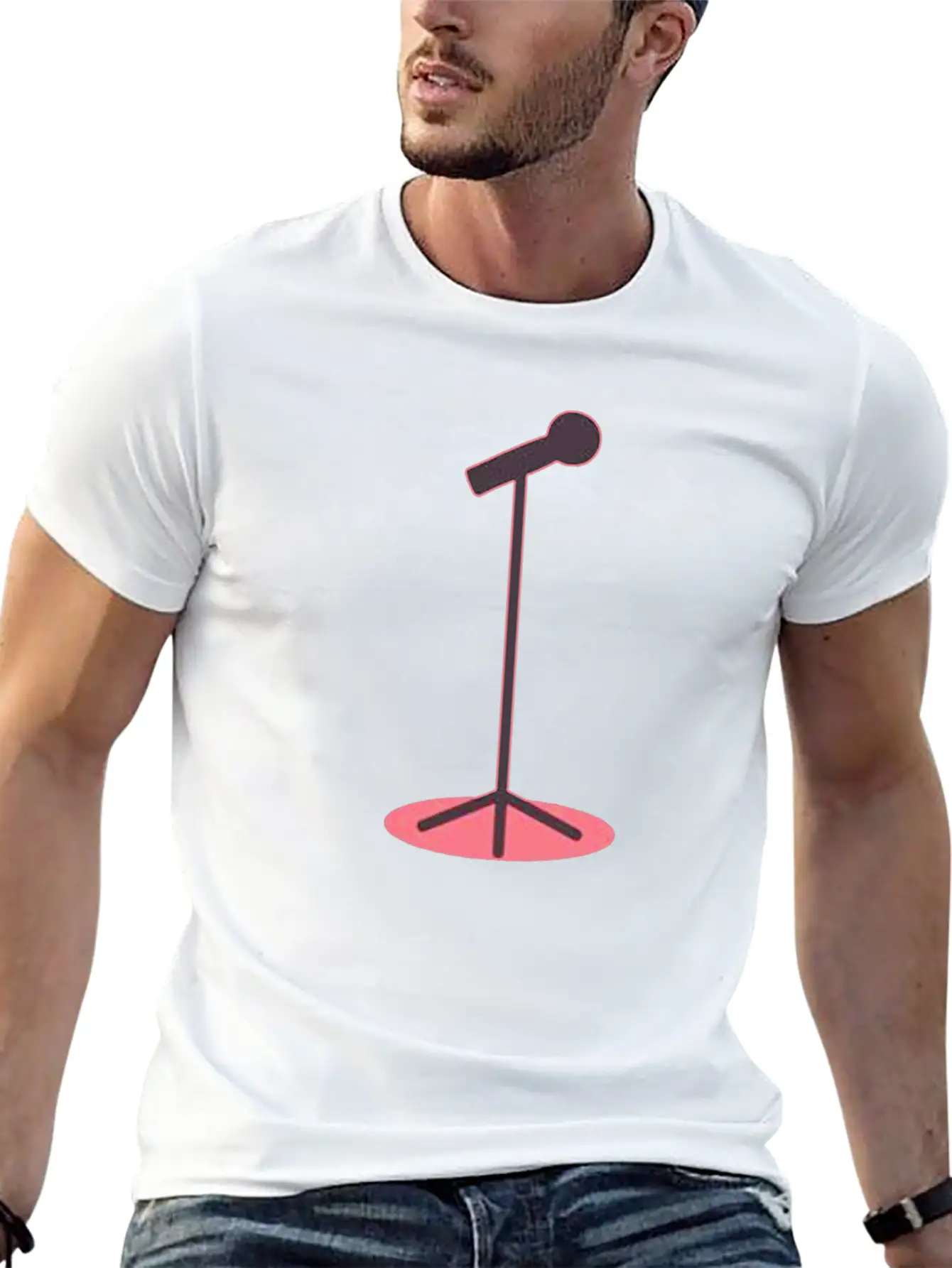 Microphone Style Stylish Everyday T-Shirt – Unisex Basic Cotton Tee