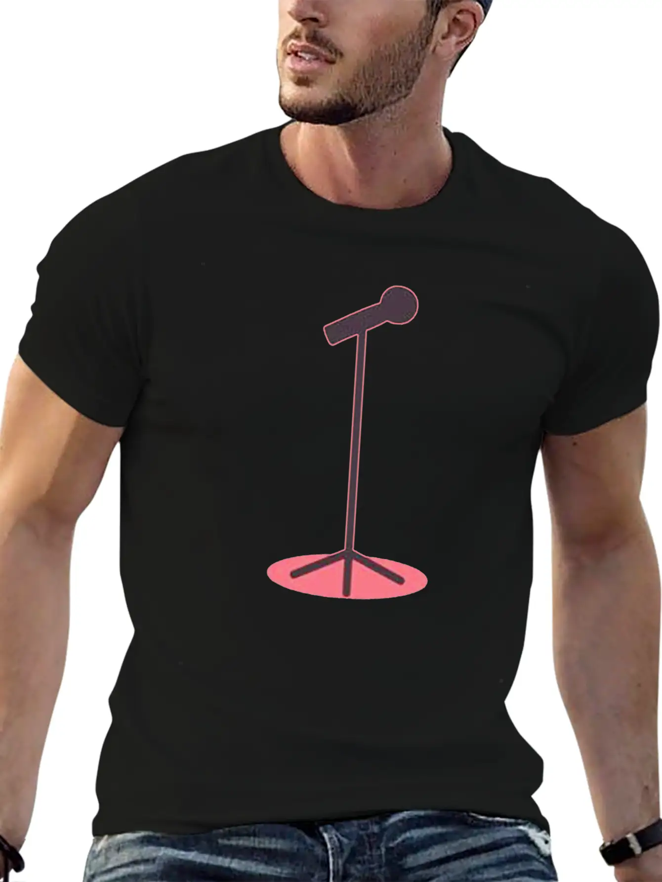 Microphone Style Stylish Everyday T-Shirt – Unisex Basic Cotton Tee