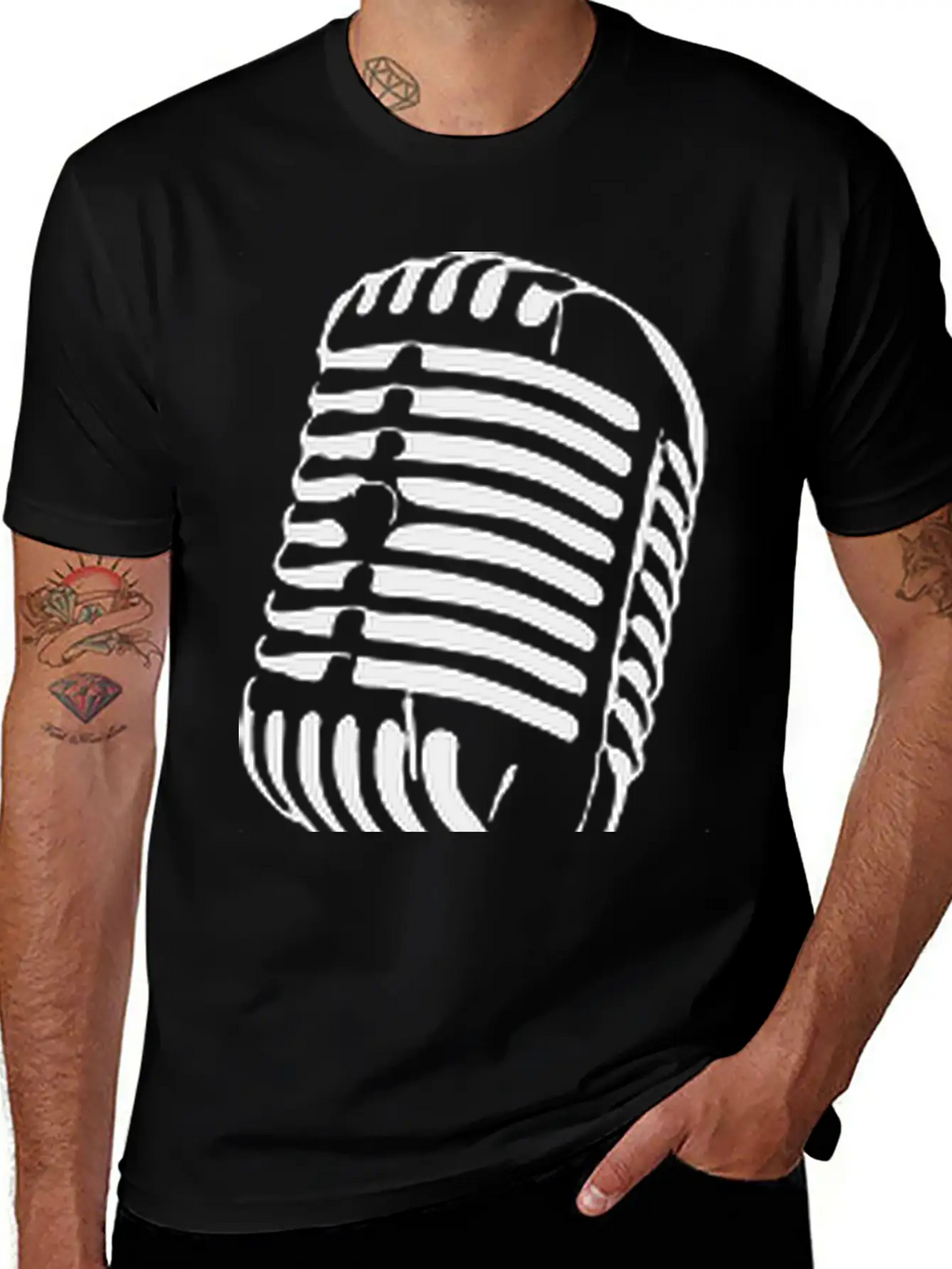 Microphone Stylish Everyday T-Shirt – Unisex Basic Cotton Tee