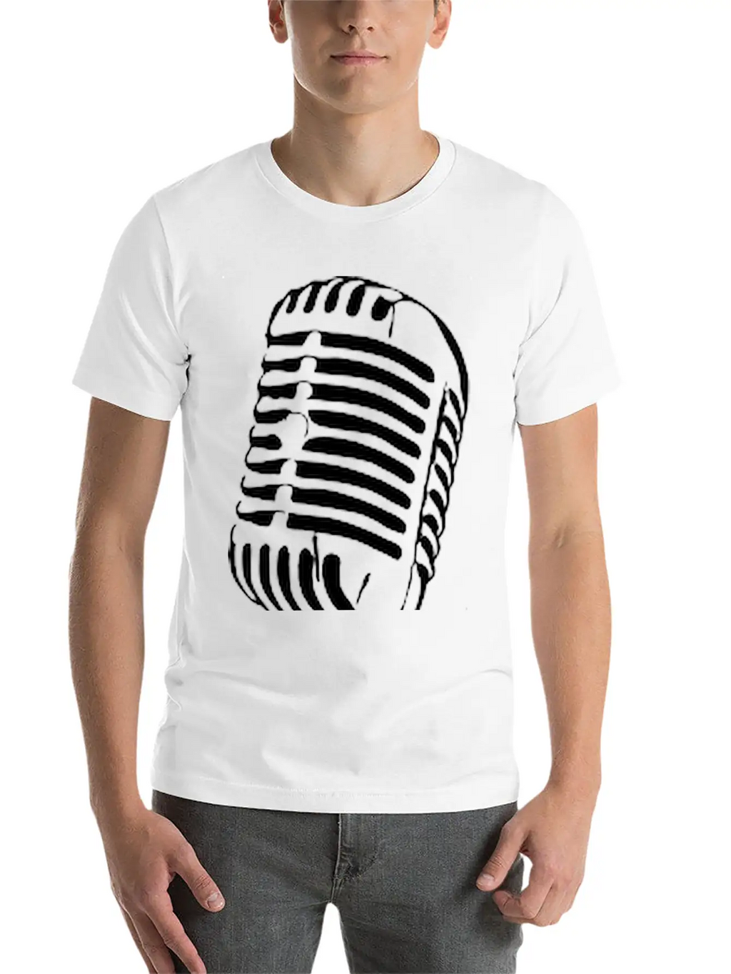 Microphone Stylish Everyday T-Shirt – Unisex Basic Cotton Tee