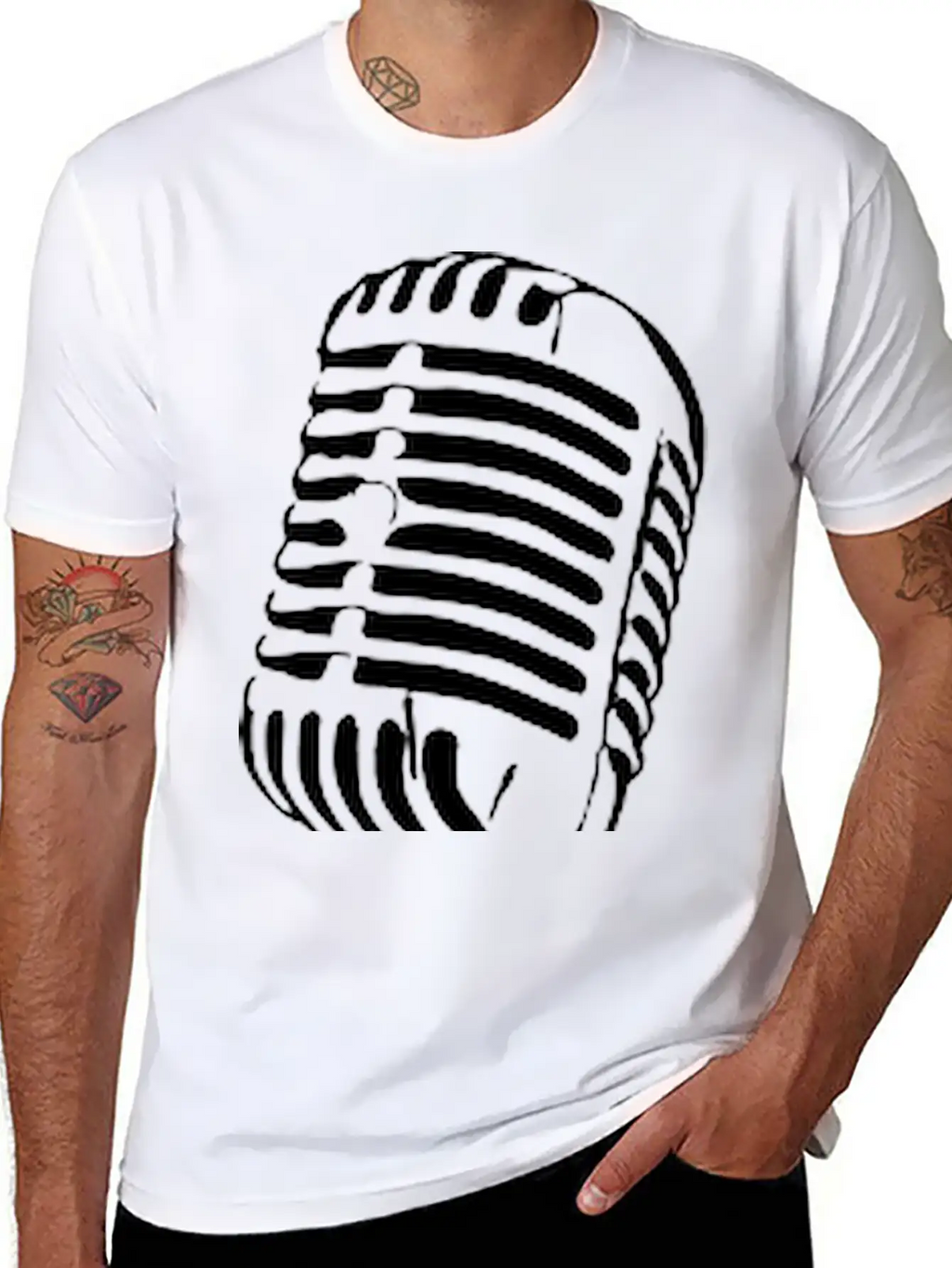 Microphone Stylish Everyday T-Shirt – Unisex Basic Cotton Tee