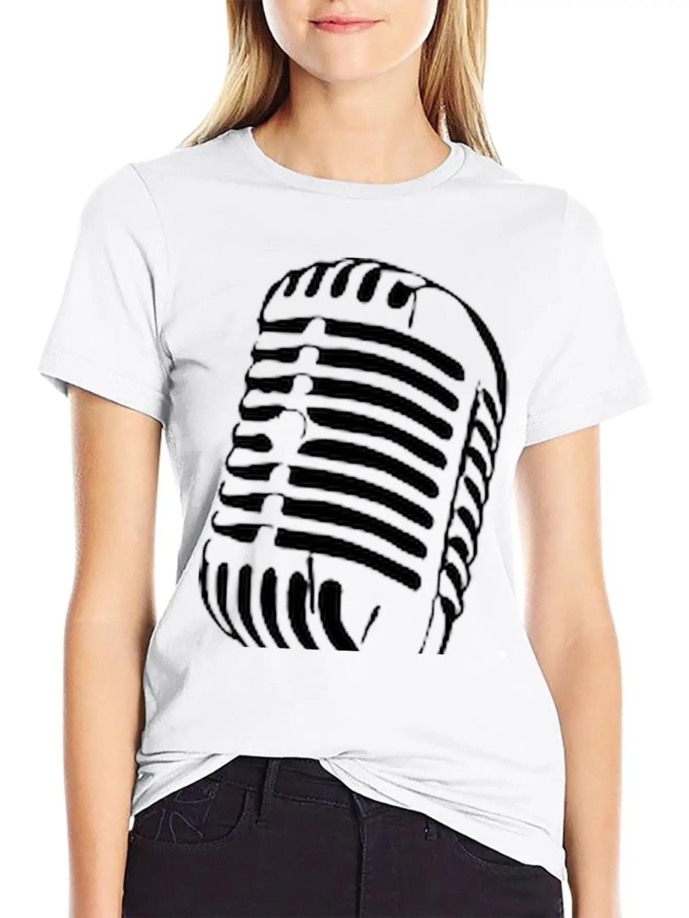 Microphone Stylish Everyday T-Shirt – Unisex Basic Cotton Tee
