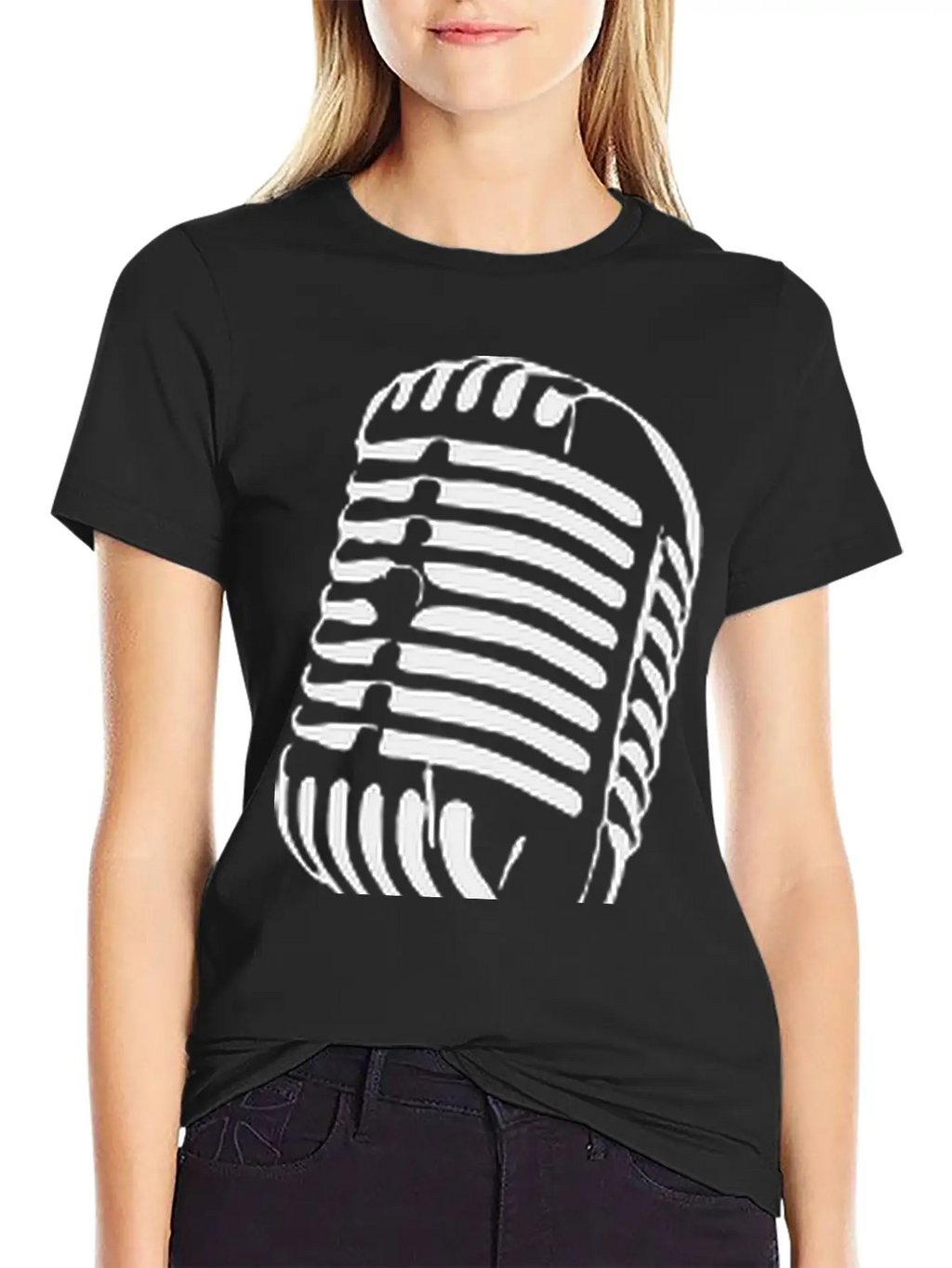 Microphone Stylish Everyday T-Shirt – Unisex Basic Cotton Tee