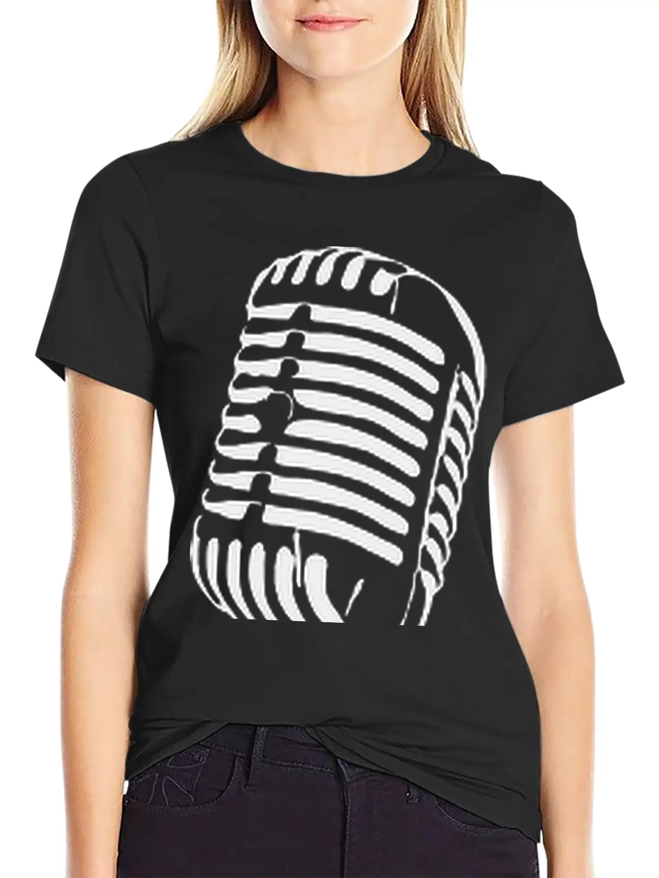 Microphone Stylish Everyday T-Shirt – Unisex Basic Cotton Tee