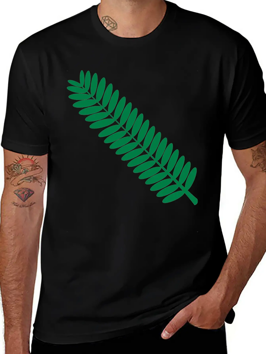 Mimosa Leaf Twig (touchmenot) Plant One Color Basic Graphic T-Shirt – Daily Comfort In Soft Cotton