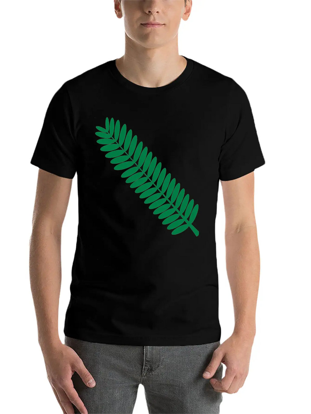 Mimosa Leaf Twig (touchmenot) Plant One Color Basic Graphic T-Shirt – Daily Comfort In Soft Cotton