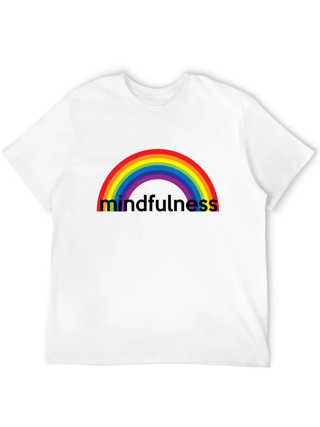 Mindfulness Rainbow Classic Cotton Tee – Unisex Comfort For Any Season