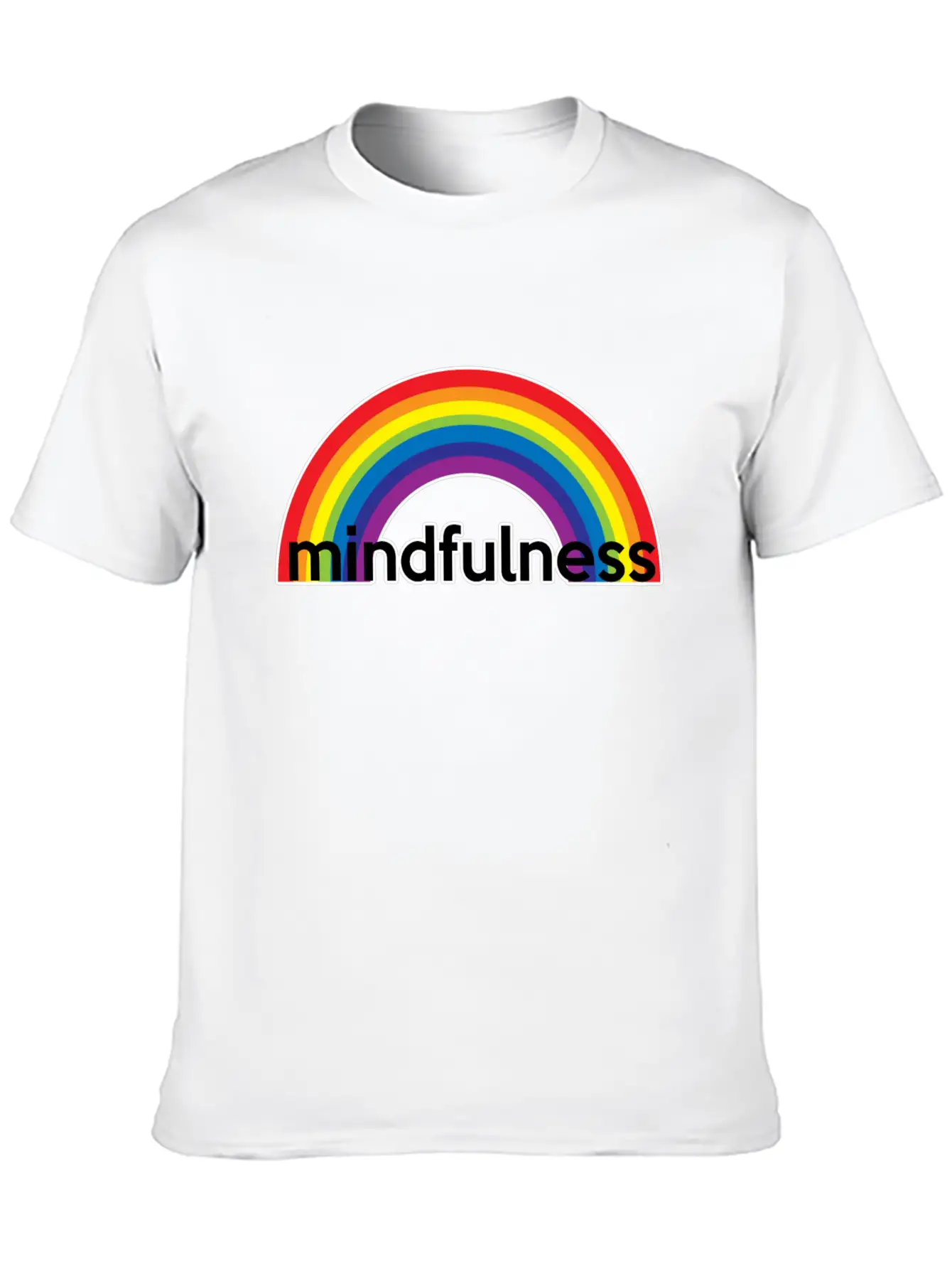 Mindfulness Rainbow Classic Cotton Tee – Unisex Comfort For Any Season