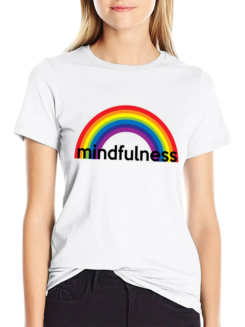 Mindfulness Rainbow Classic Cotton Tee – Unisex Comfort For Any Season