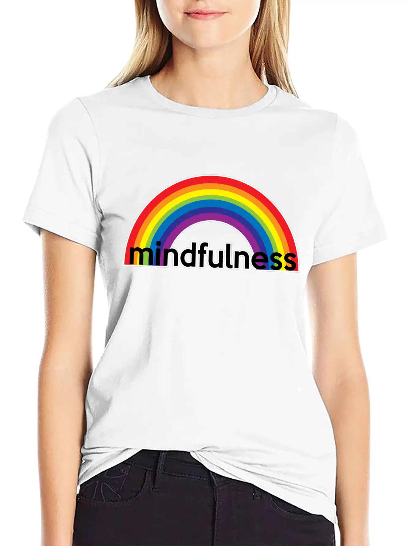 Mindfulness Rainbow Classic Cotton Tee – Unisex Comfort For Any Season